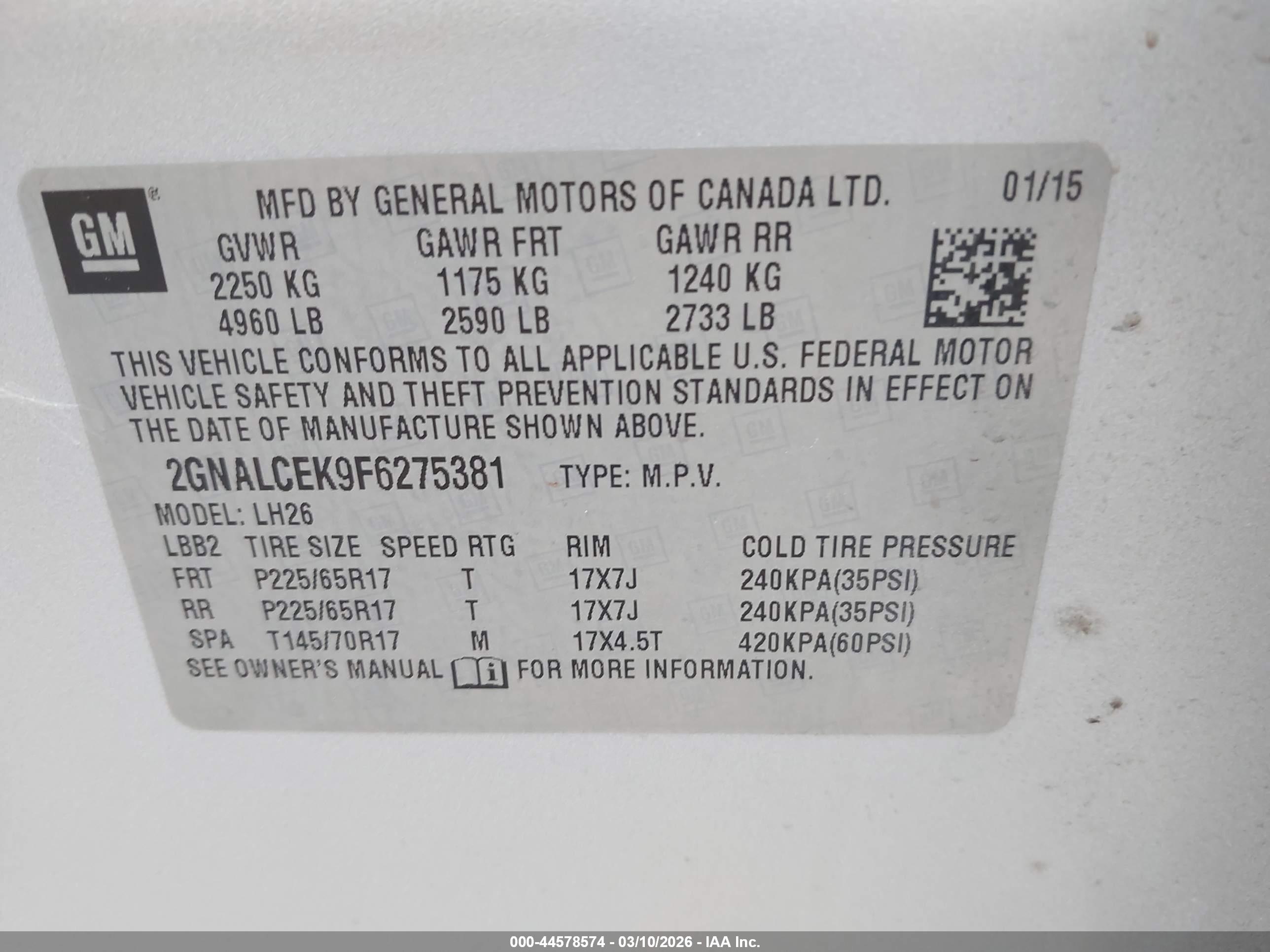 CHEVROLET EQUINOX image 9