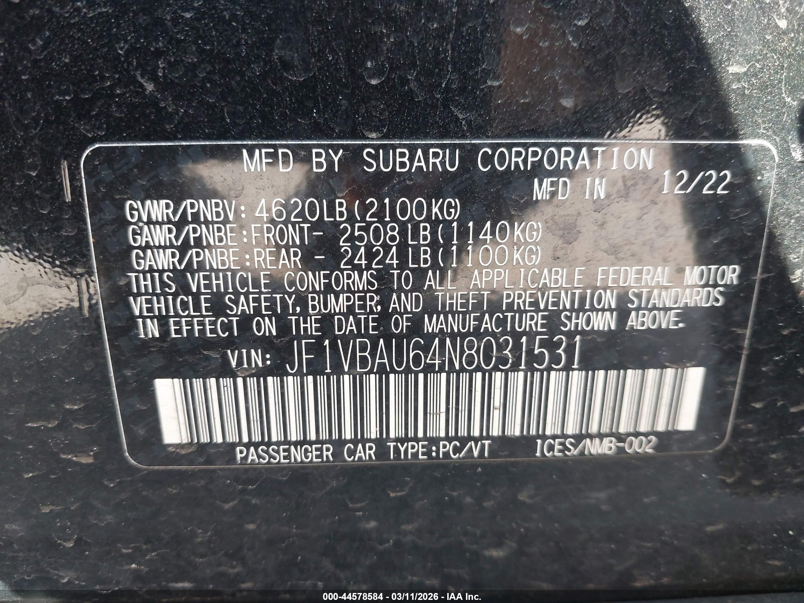 SUBARU WRX image 9