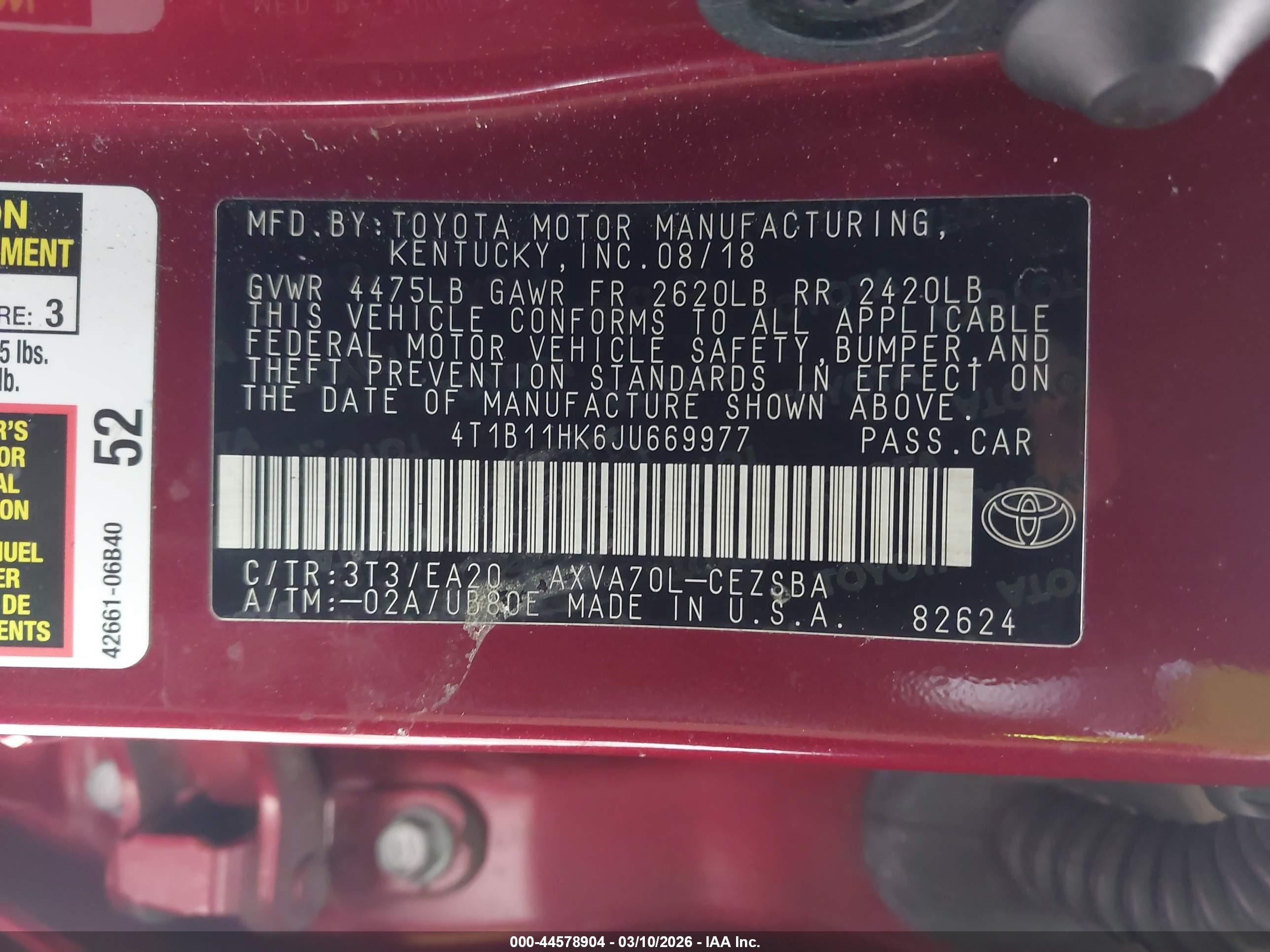 TOYOTA CAMRY image 9