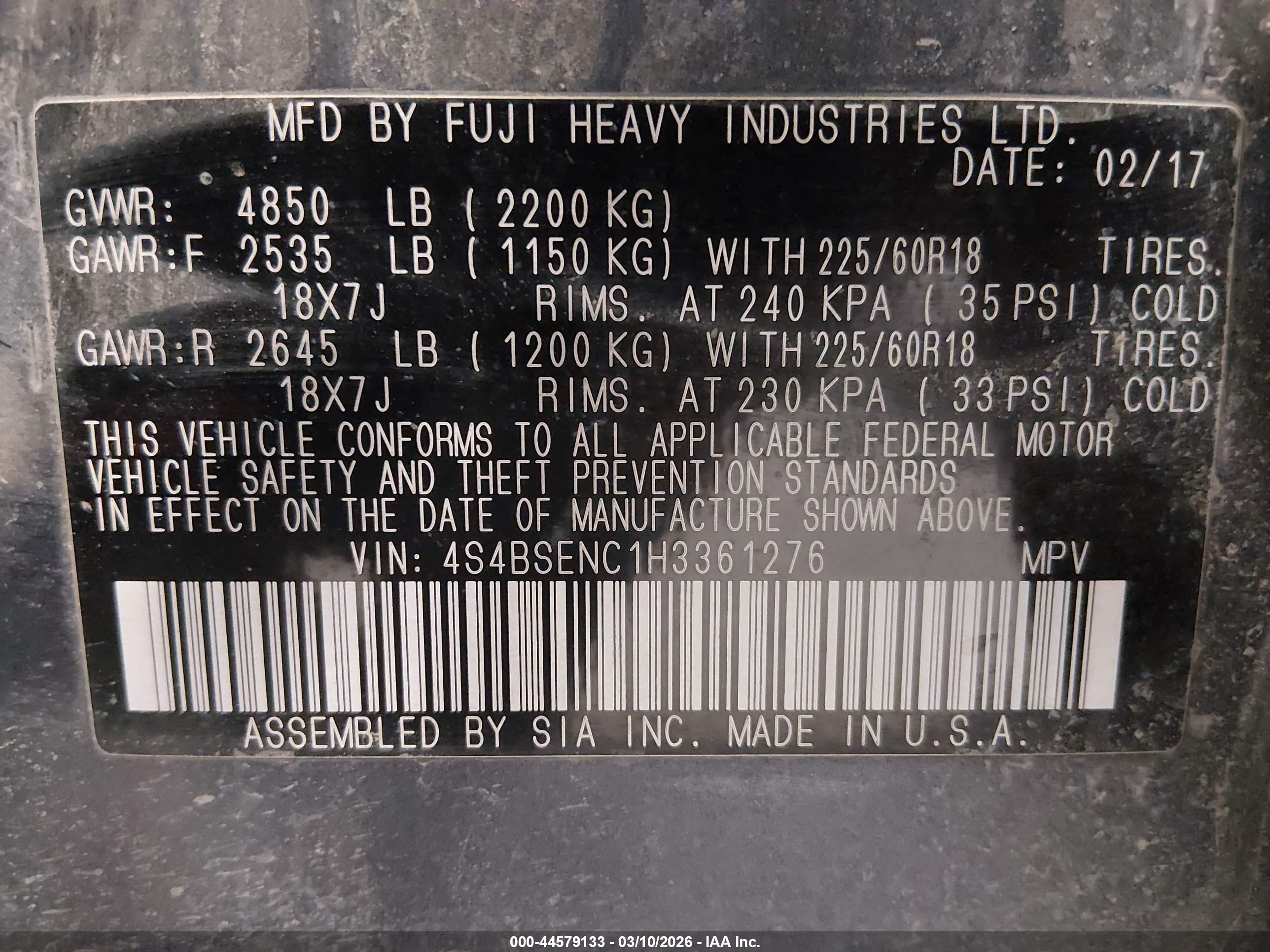 SUBARU OUTBACK image 9