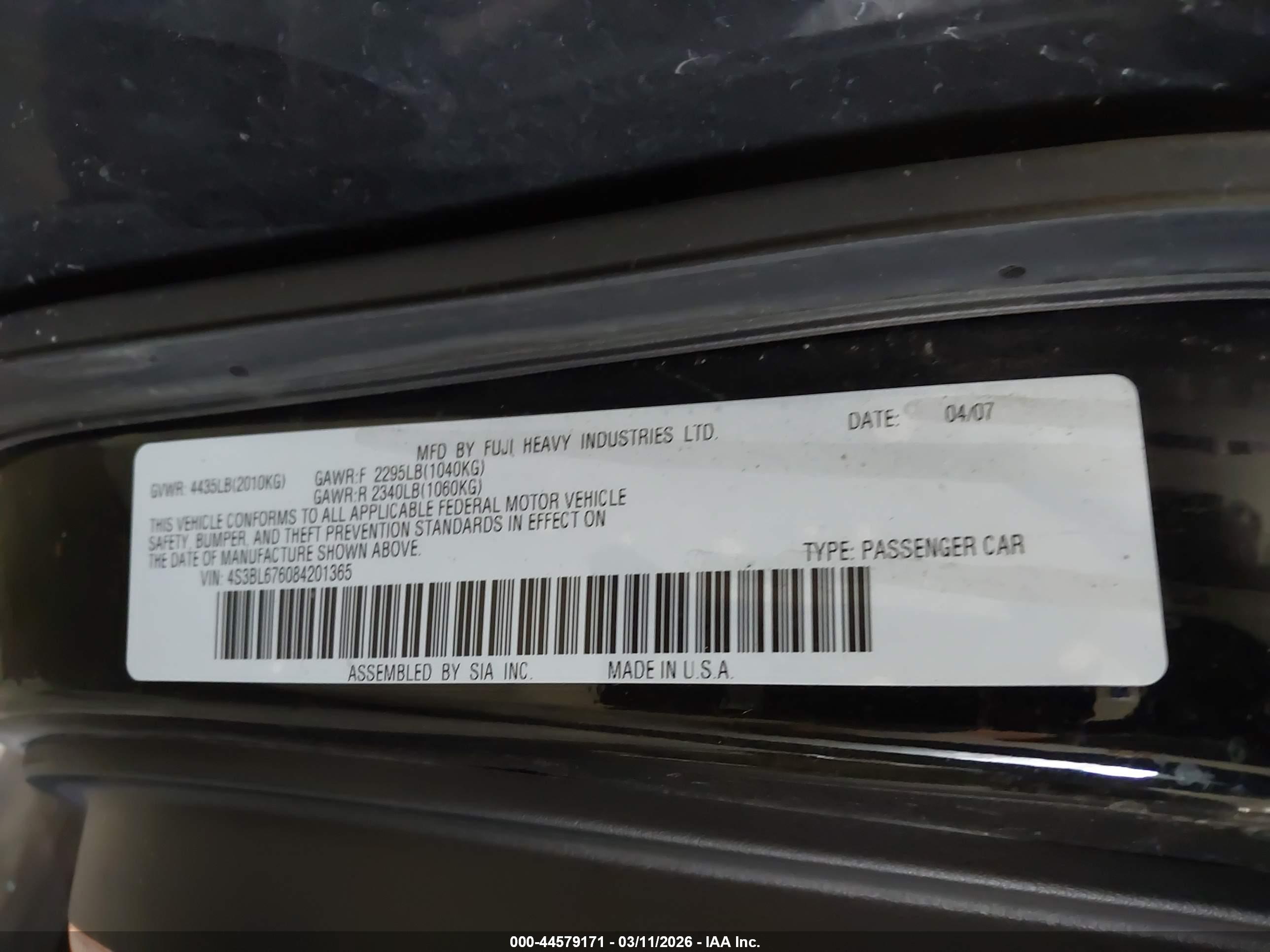 SUBARU LEGACY image 9