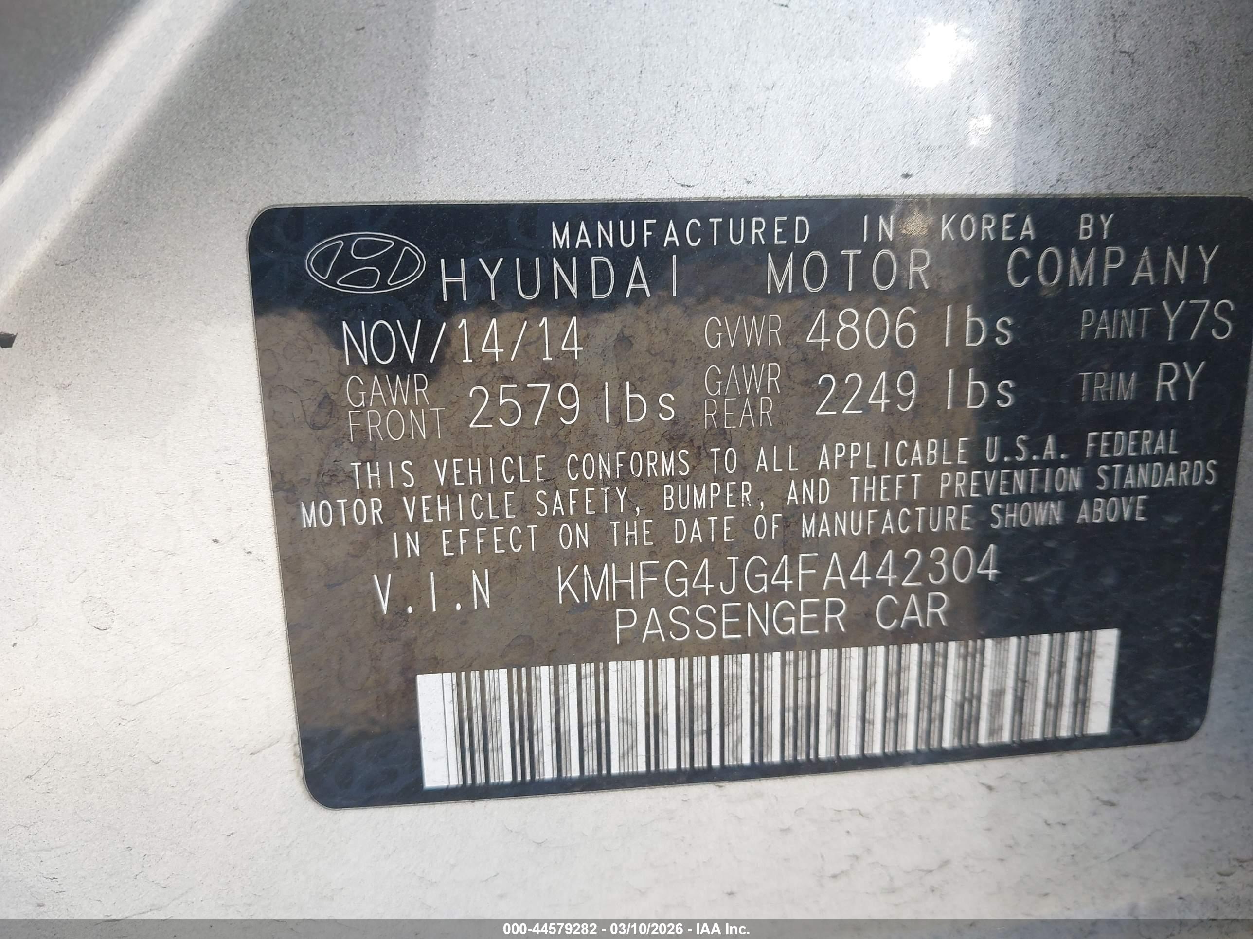 HYUNDAI AZERA image 9