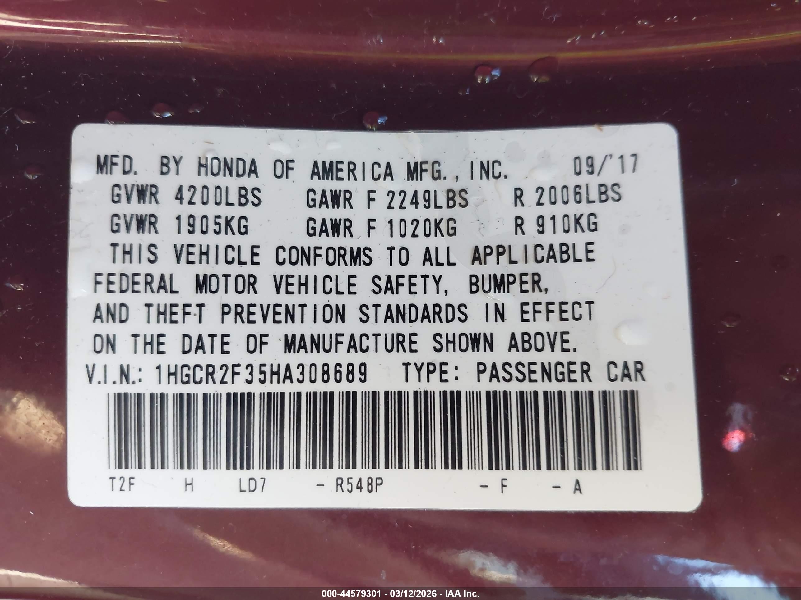 HONDA ACCORD image 9