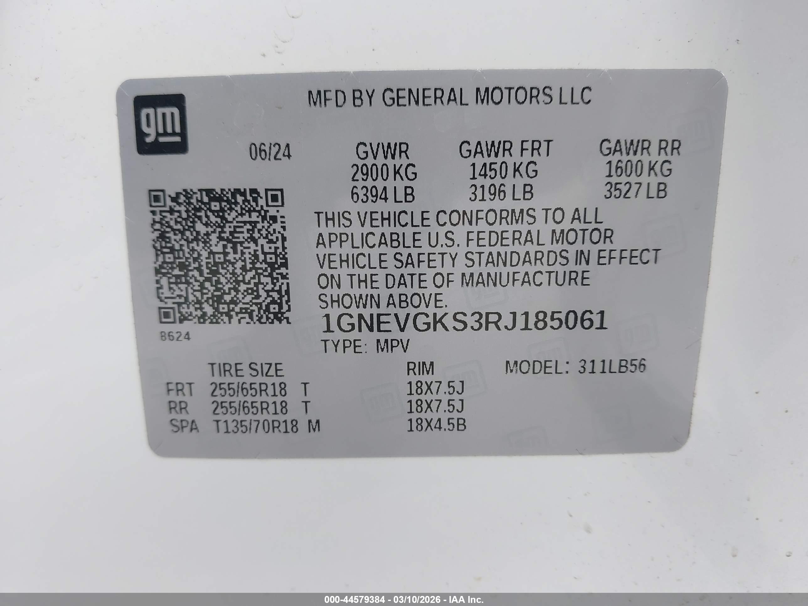 CHEVROLET TRAVERSE image 9