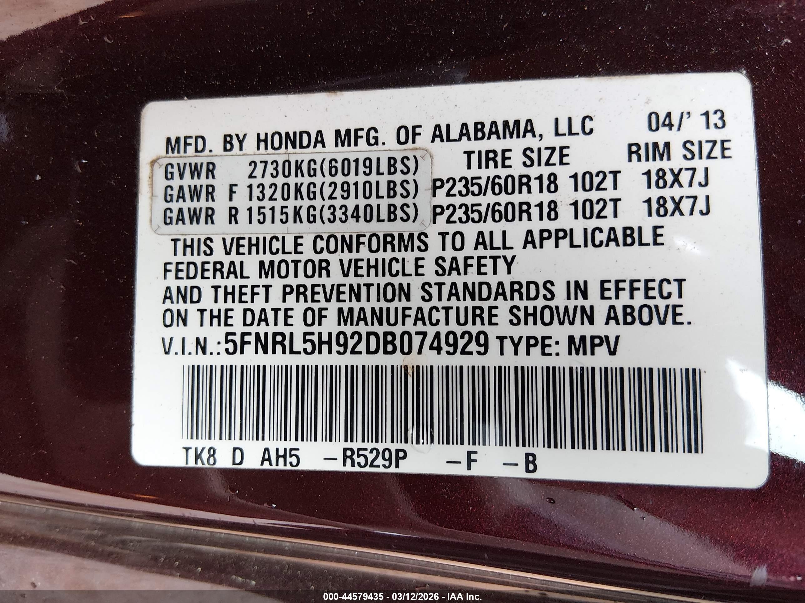 HONDA ODYSSEY image 9