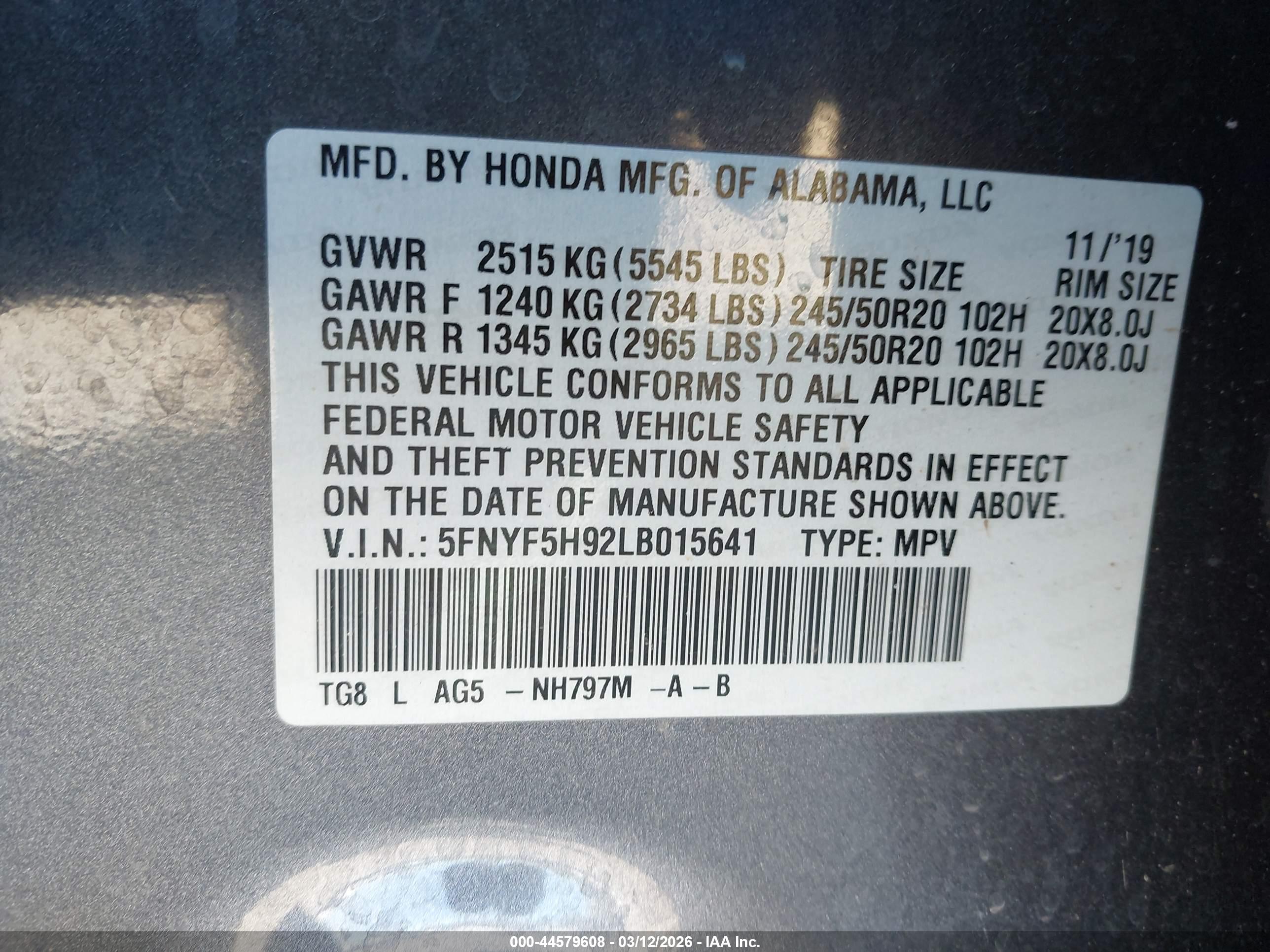 HONDA PILOT image 9