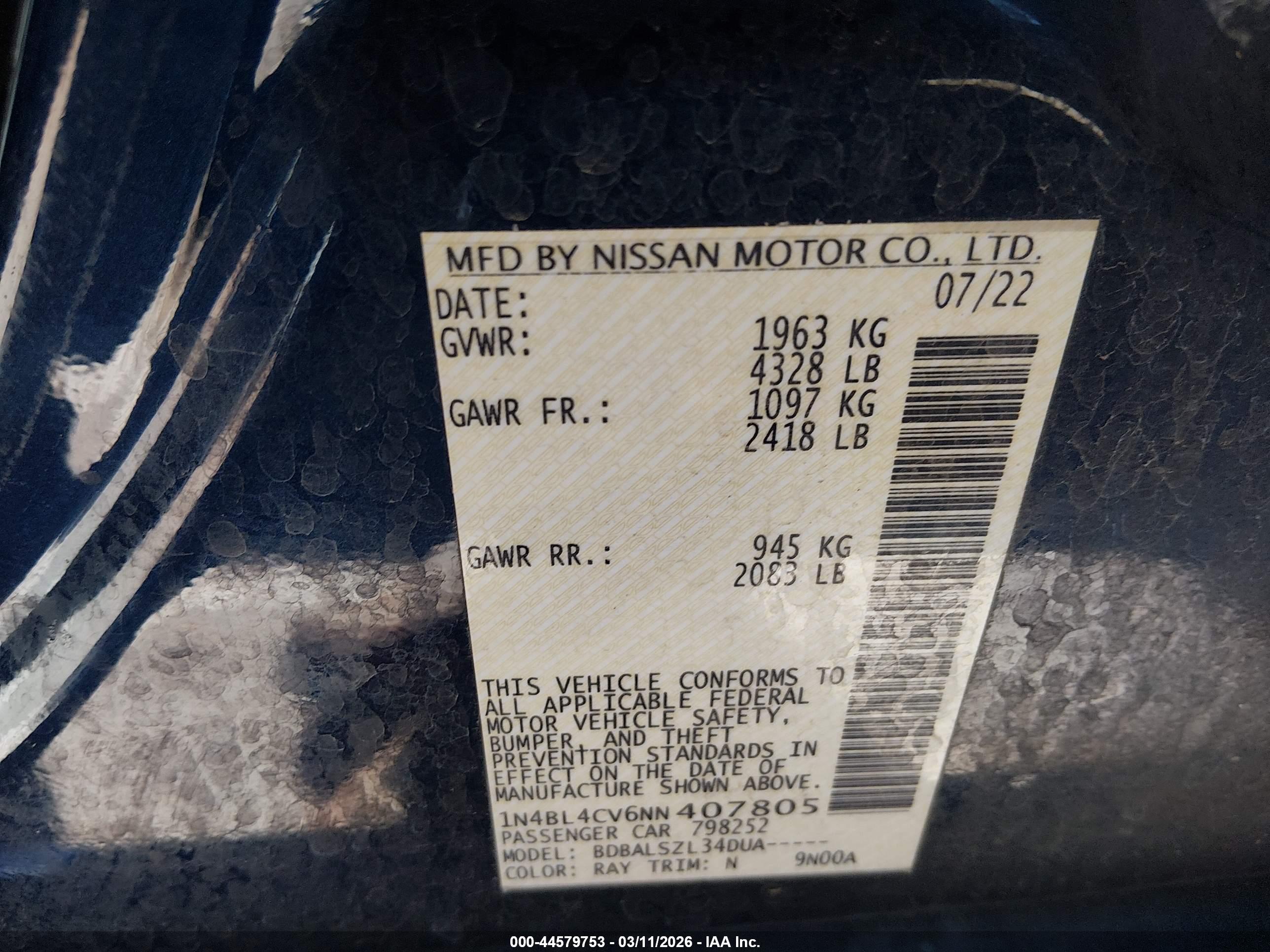 NISSAN ALTIMA image 9