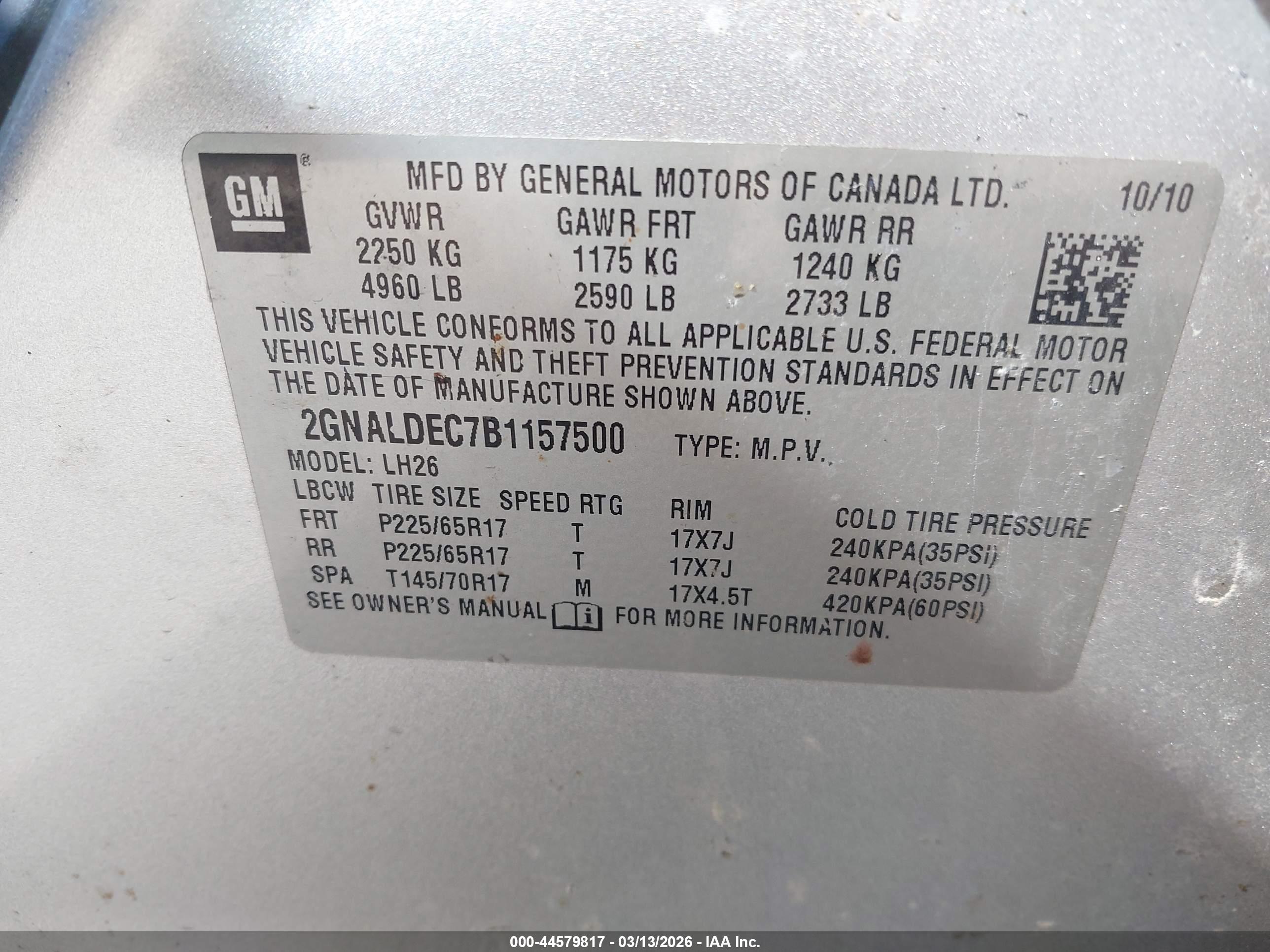 CHEVROLET EQUINOX image 9