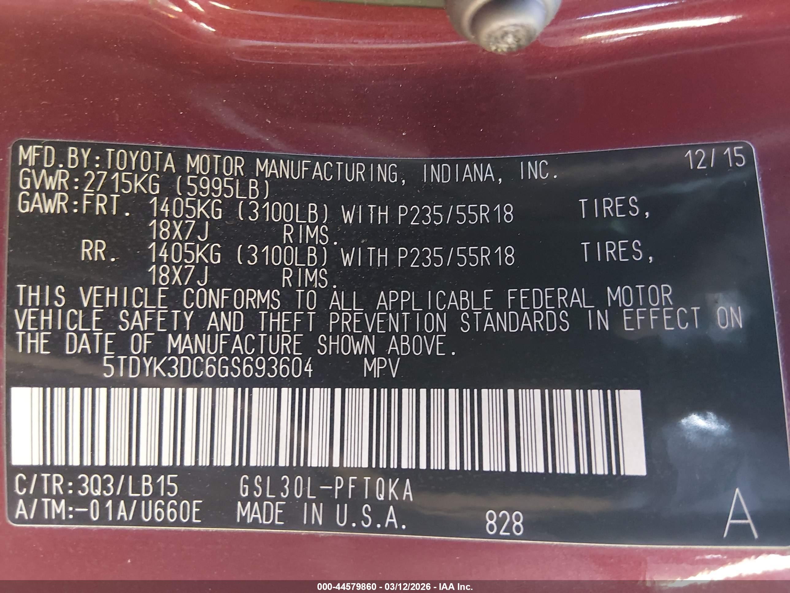 TOYOTA SIENNA image 9
