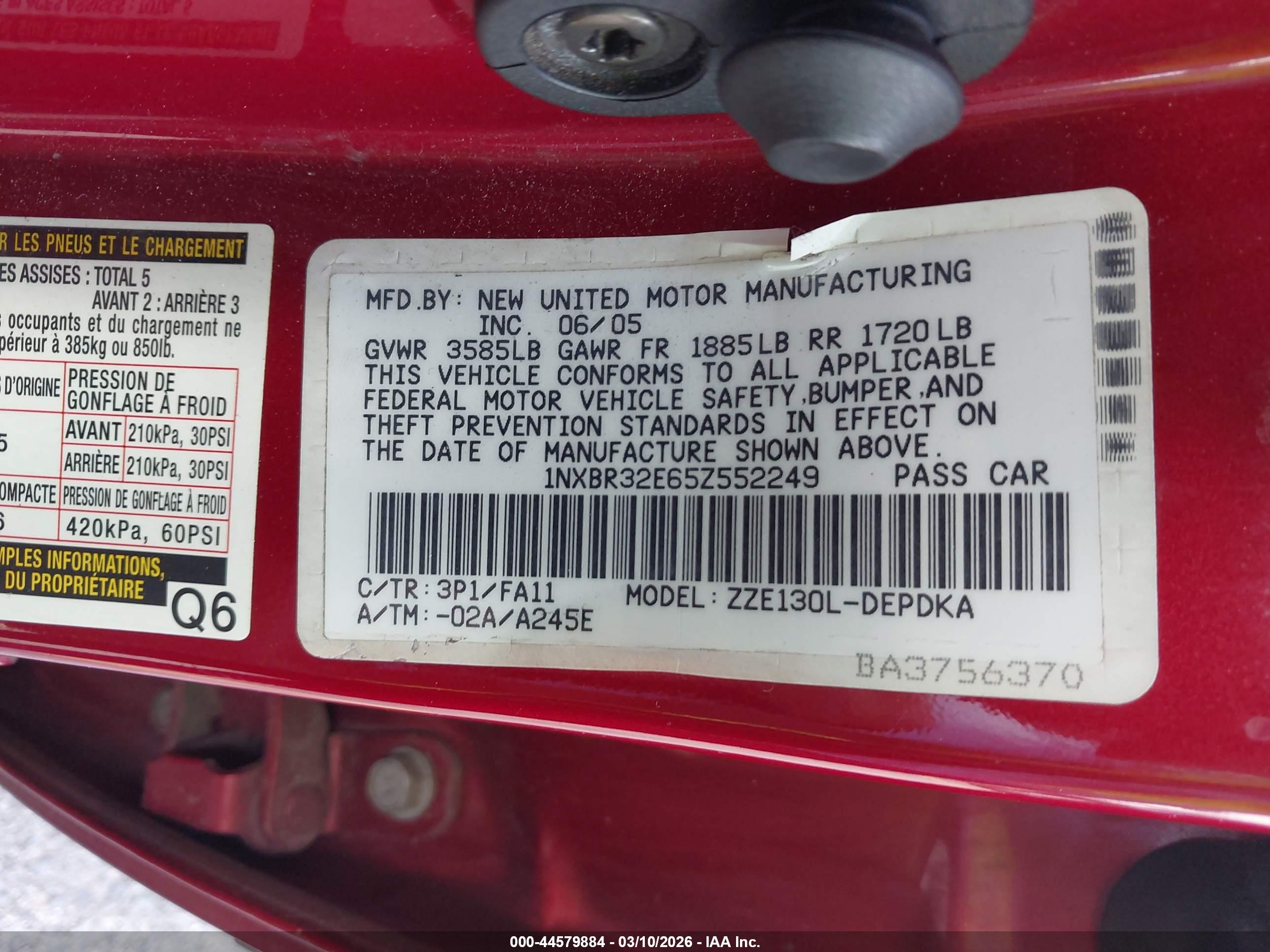 TOYOTA COROLLA image 9