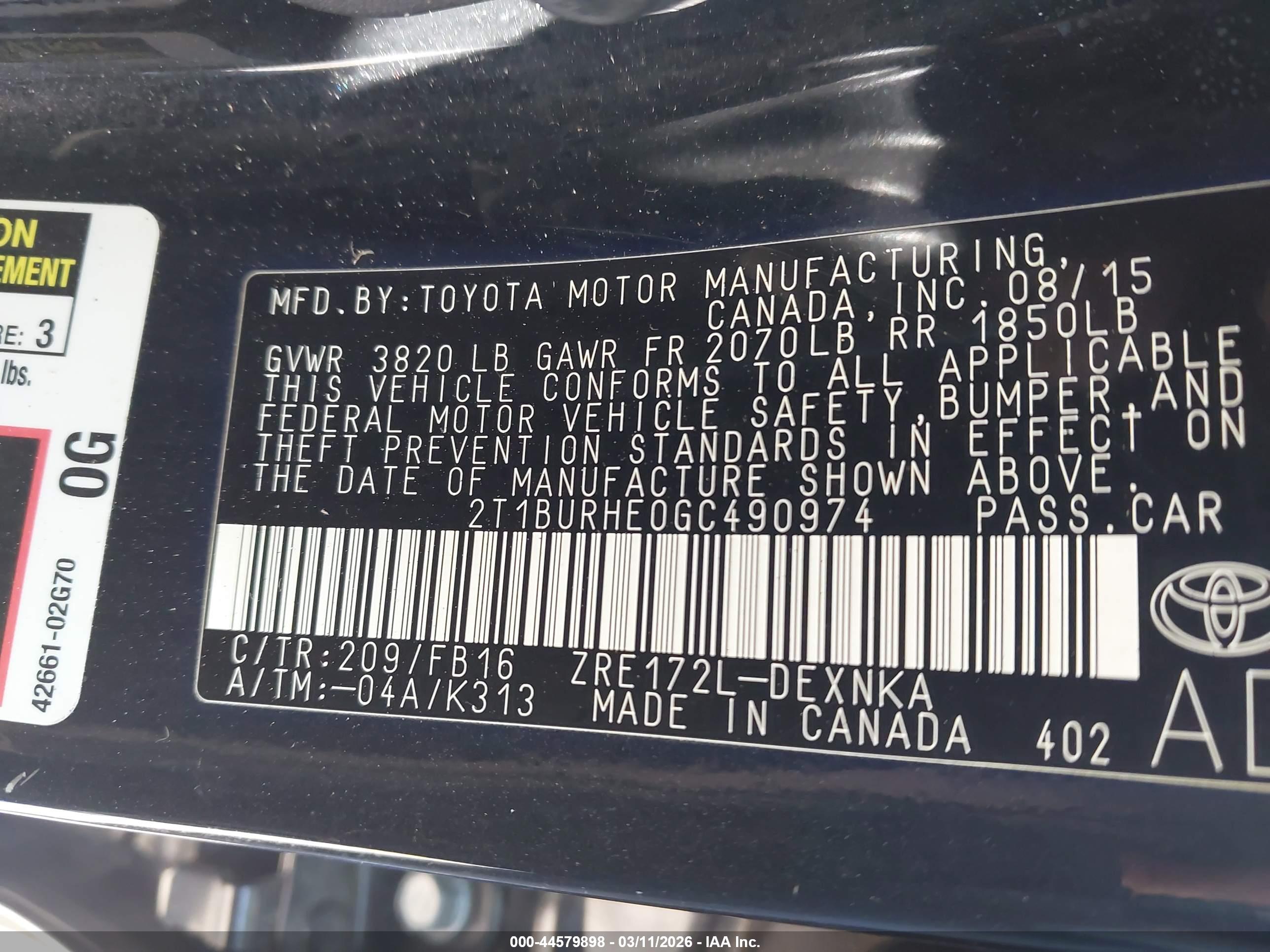 TOYOTA COROLLA image 9