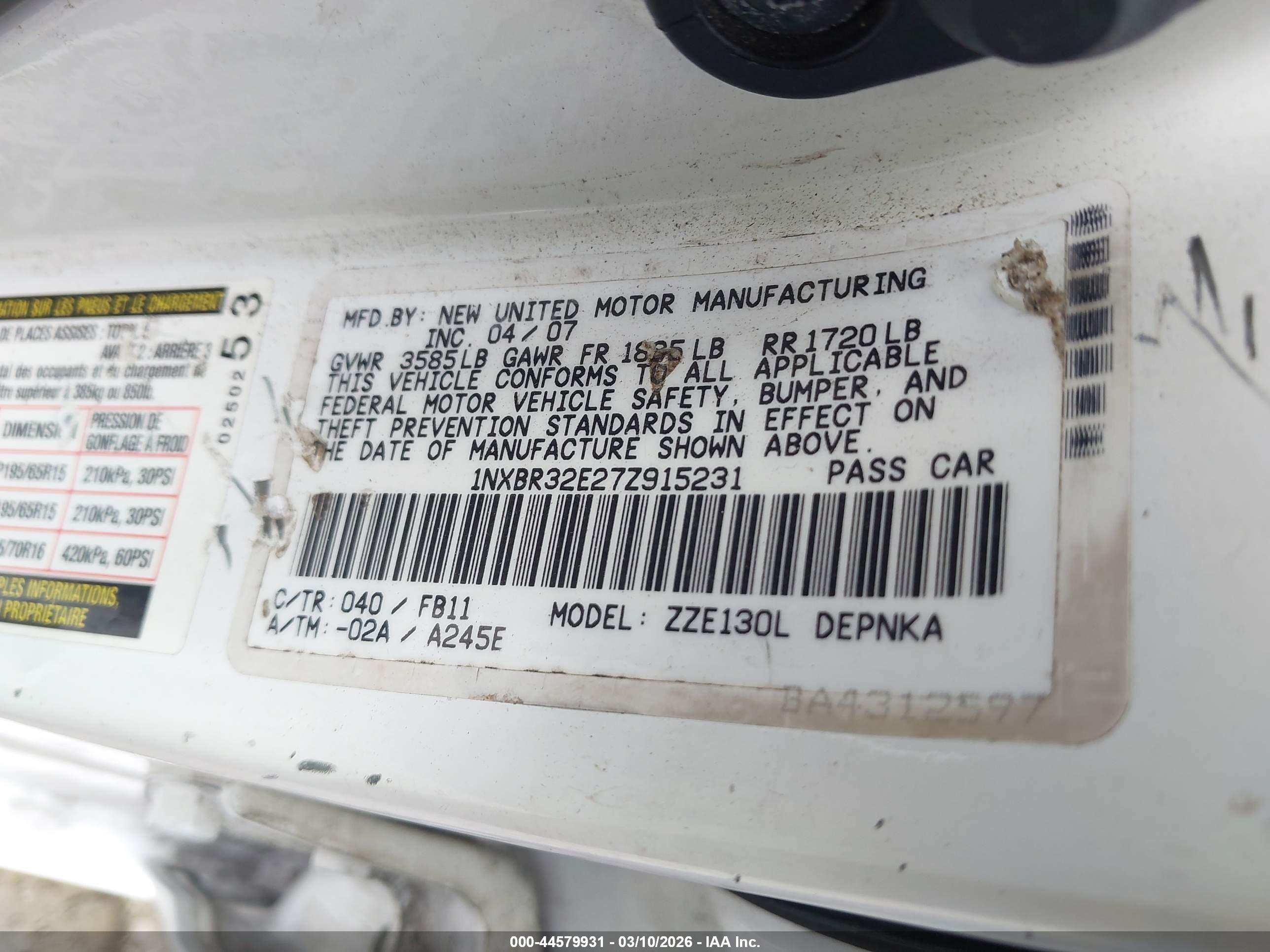 TOYOTA COROLLA image 9