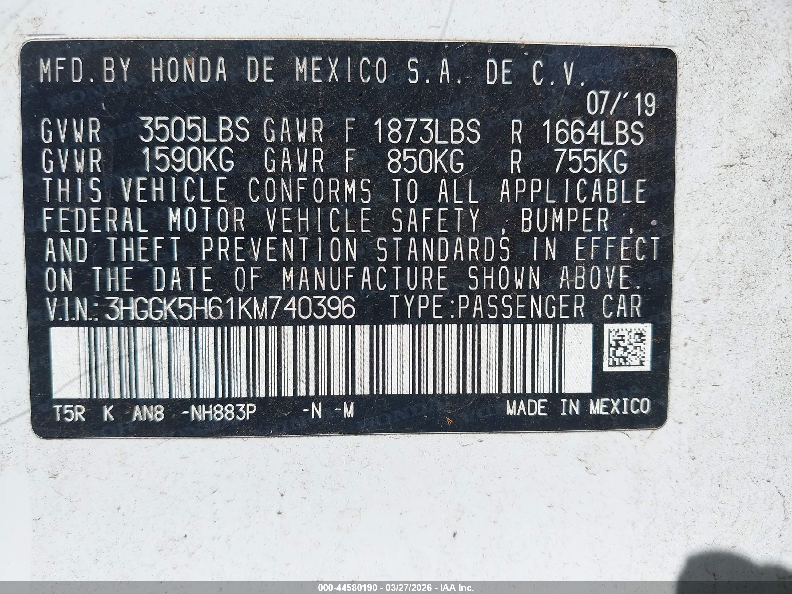 HONDA FIT image 9