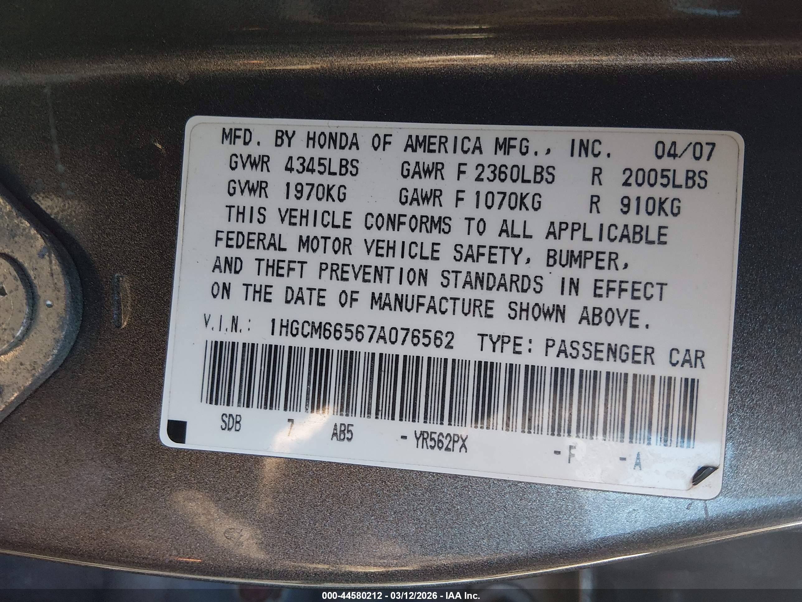HONDA ACCORD image 9
