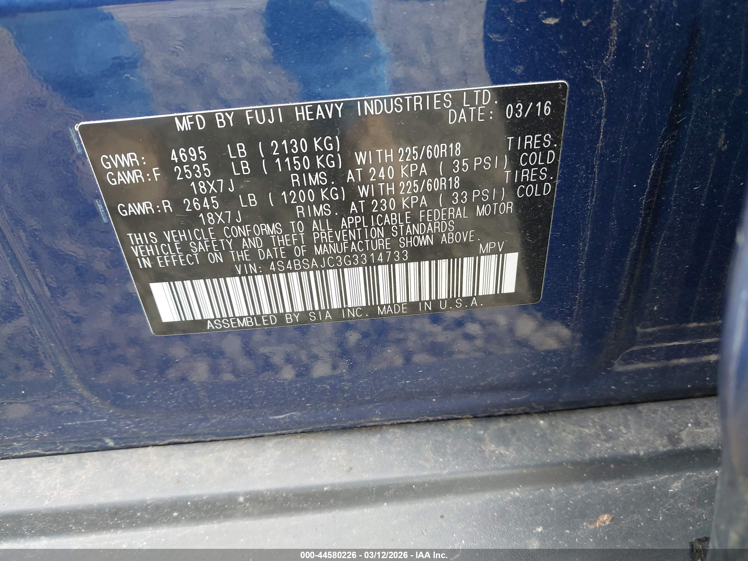 SUBARU OUTBACK image 9