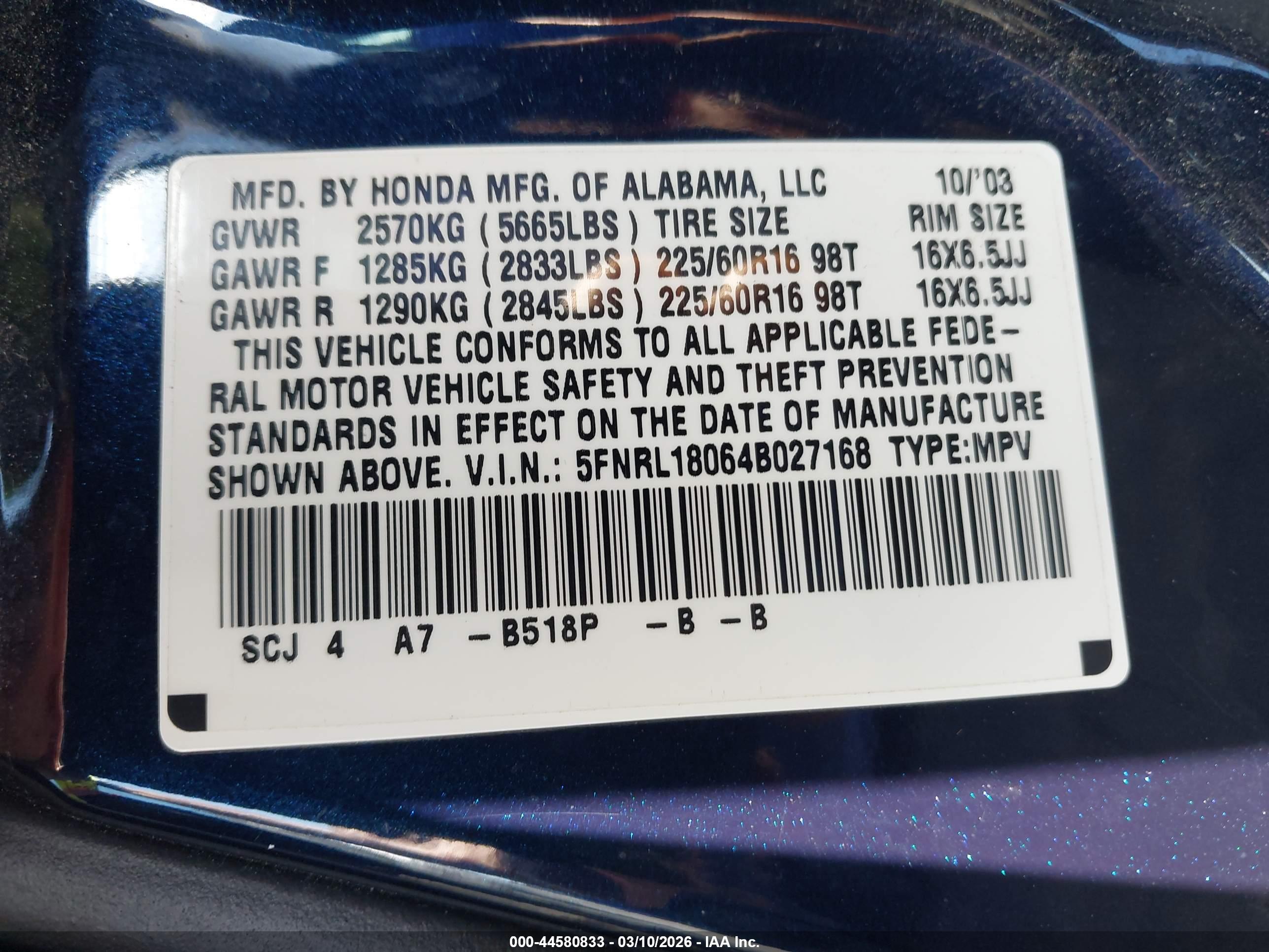 HONDA ODYSSEY image 9