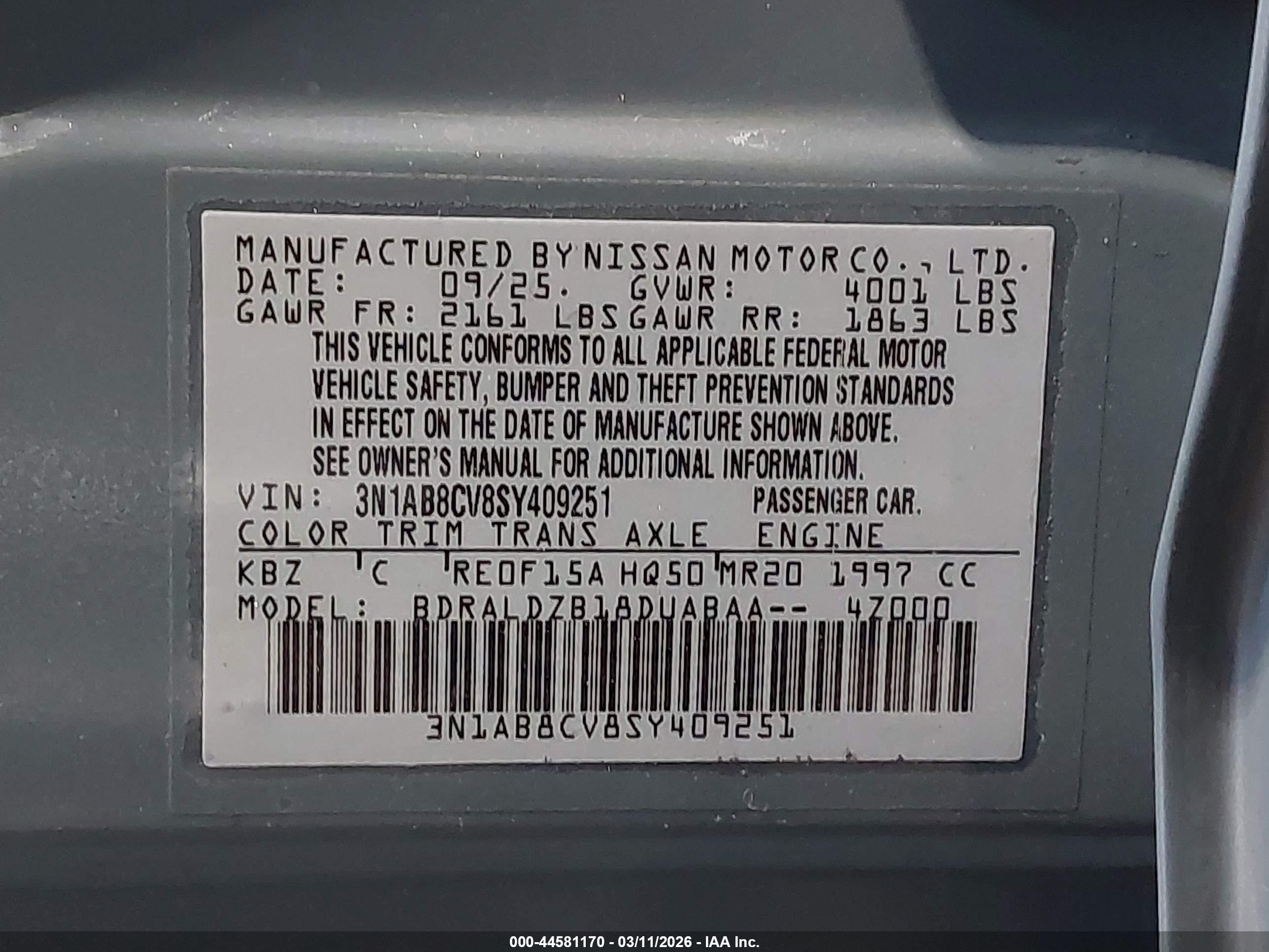 NISSAN SENTRA image 9