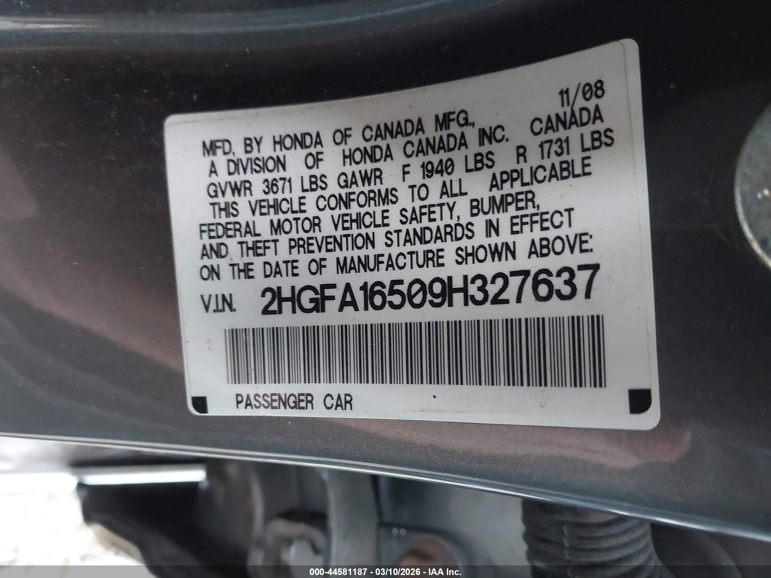 HONDA CIVIC image 9