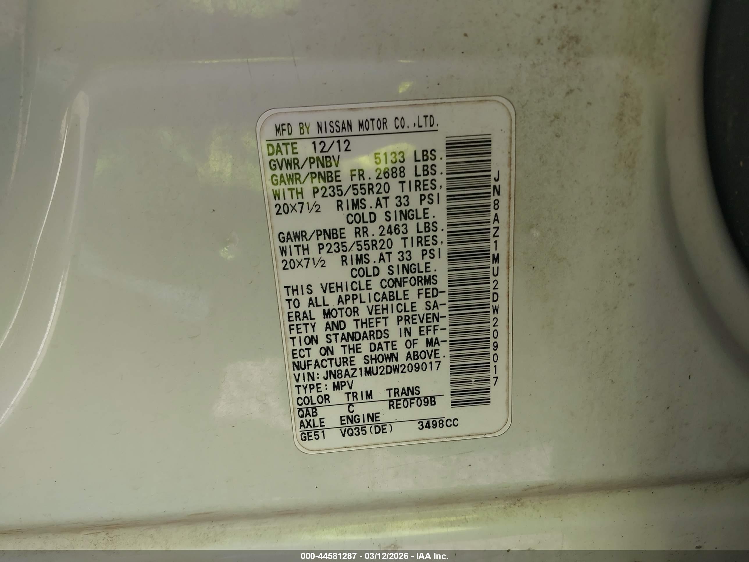 NISSAN MURANO image 9