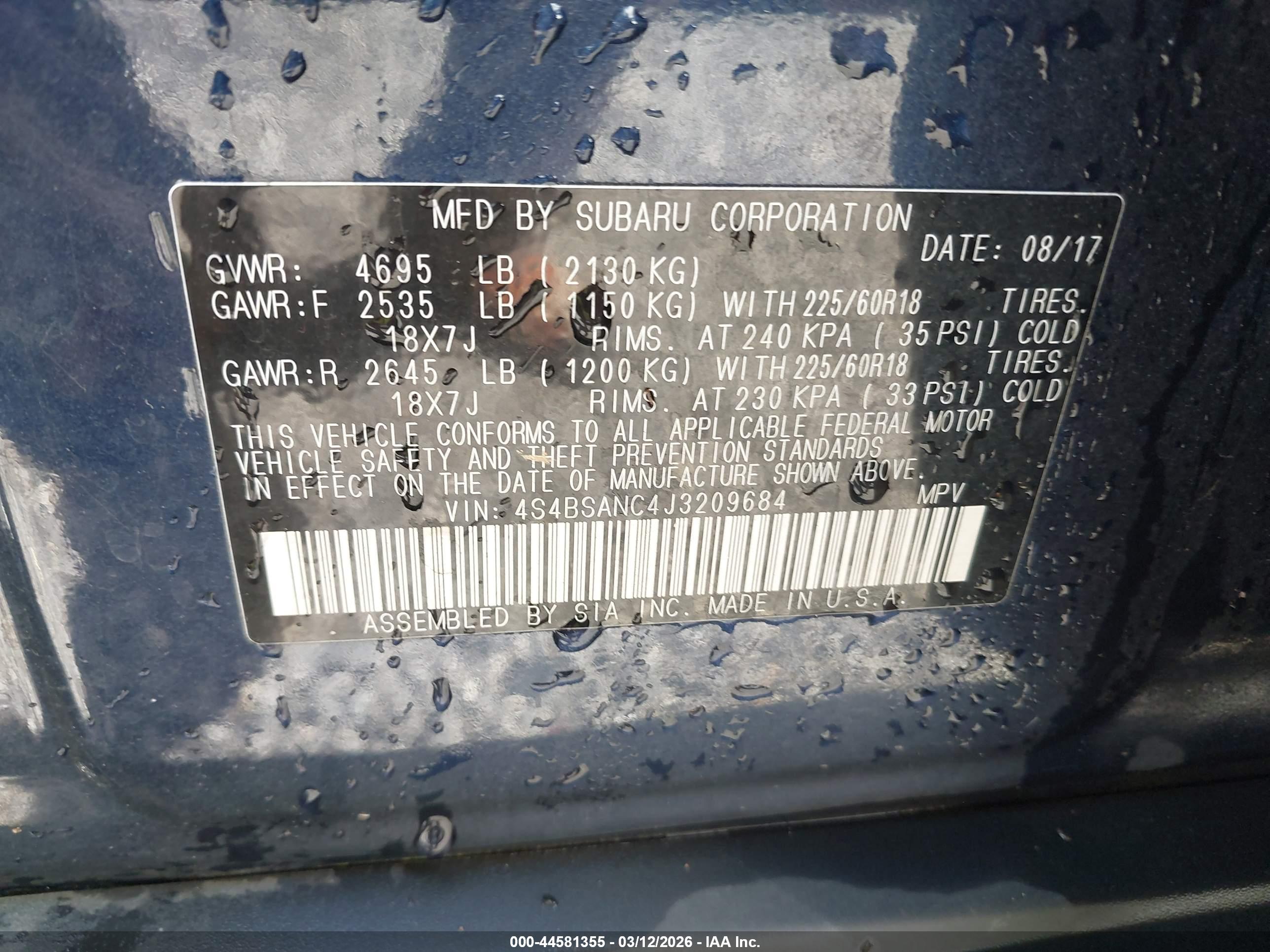 SUBARU OUTBACK image 9