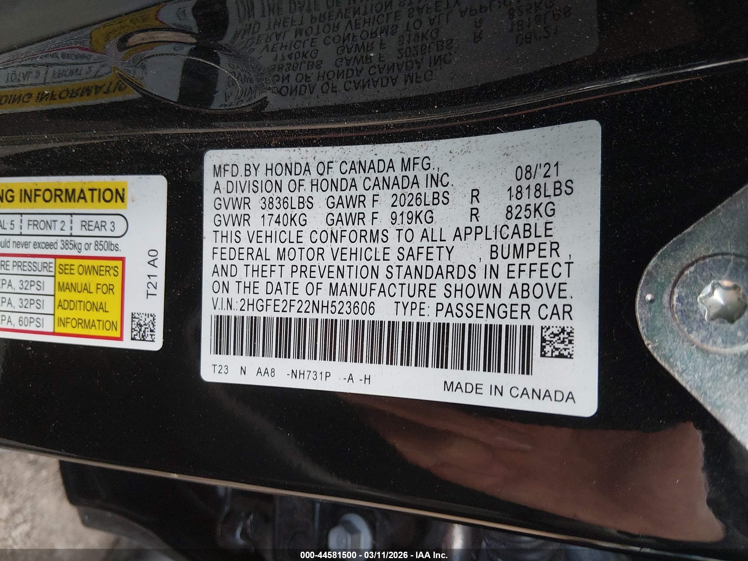 HONDA CIVIC image 9
