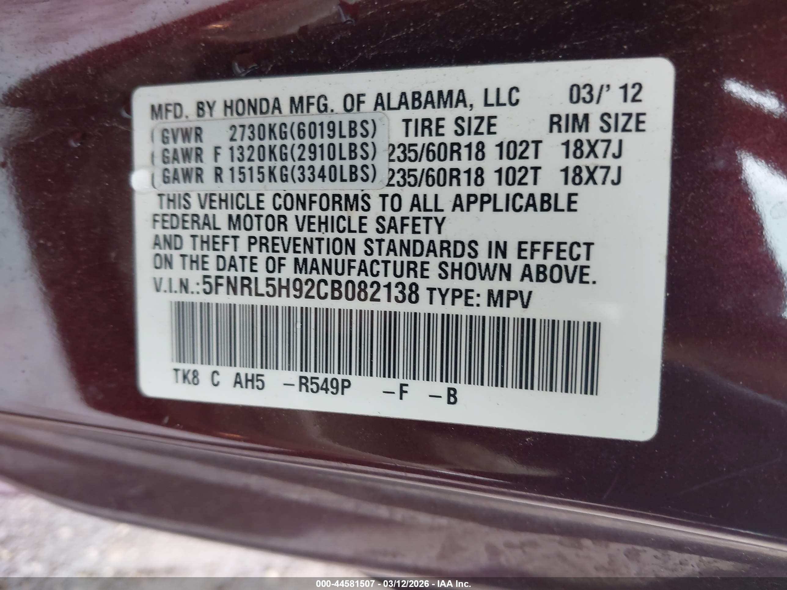 HONDA ODYSSEY image 9