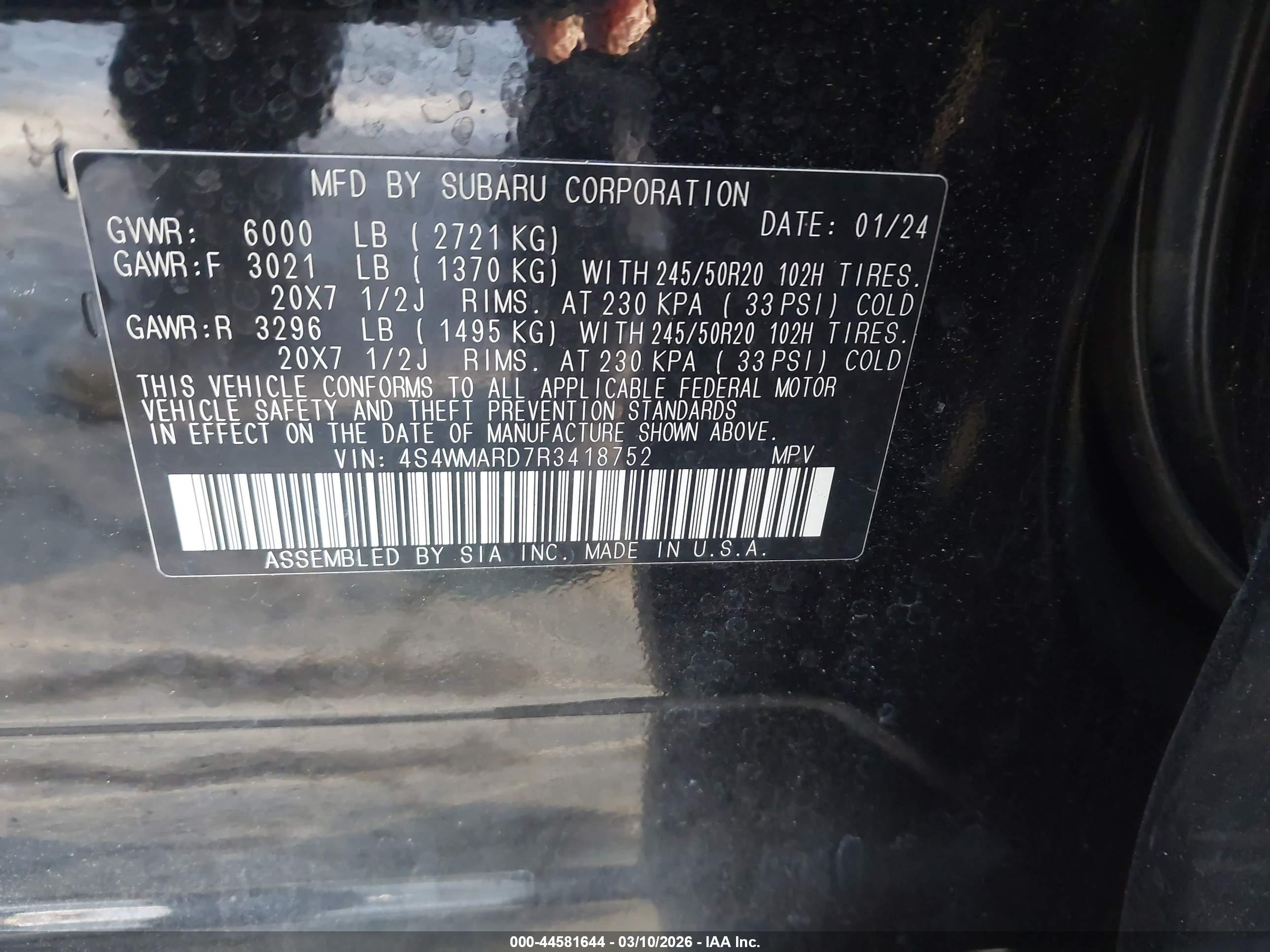 SUBARU ASCENT image 9