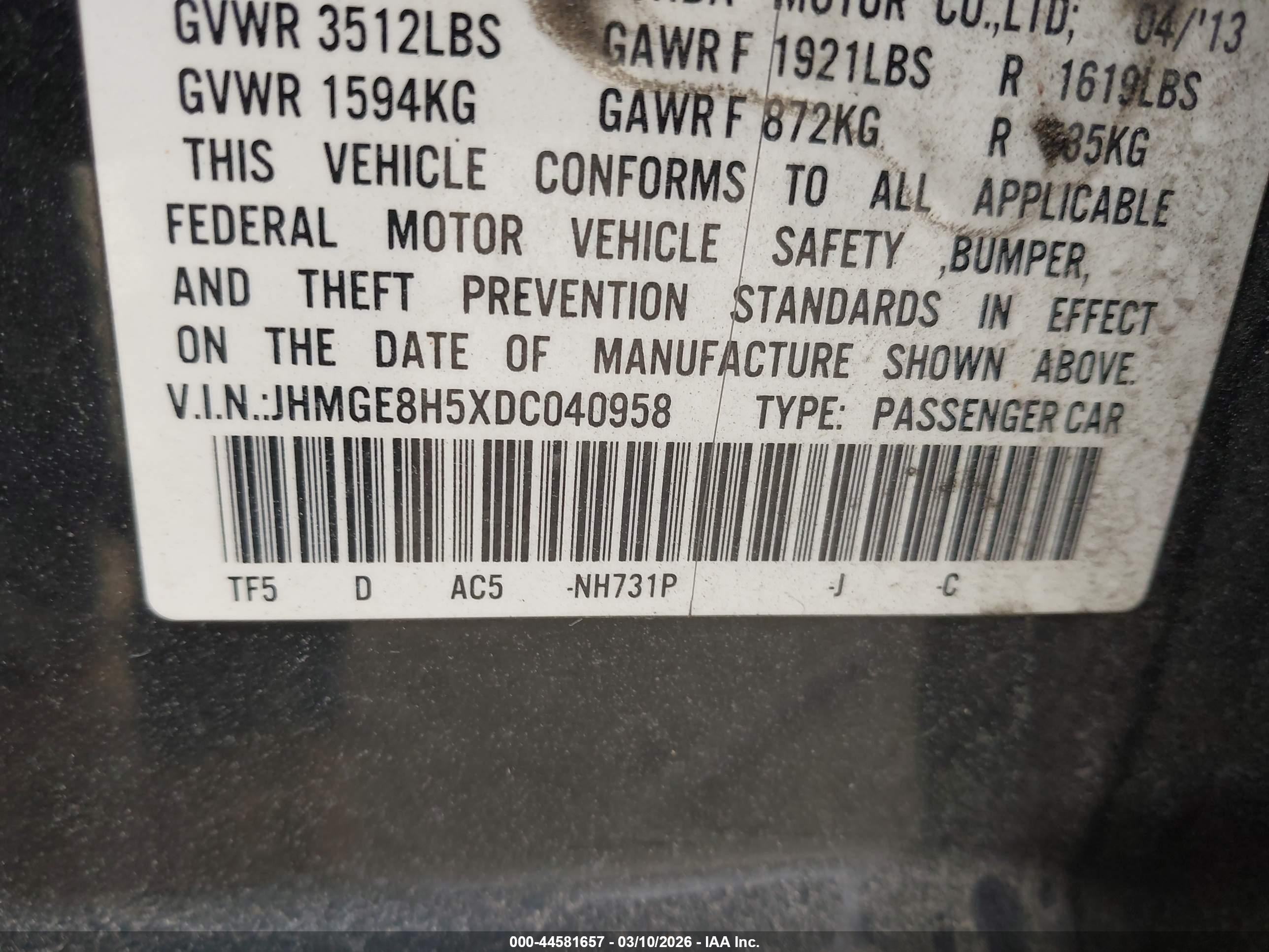 HONDA FIT image 9