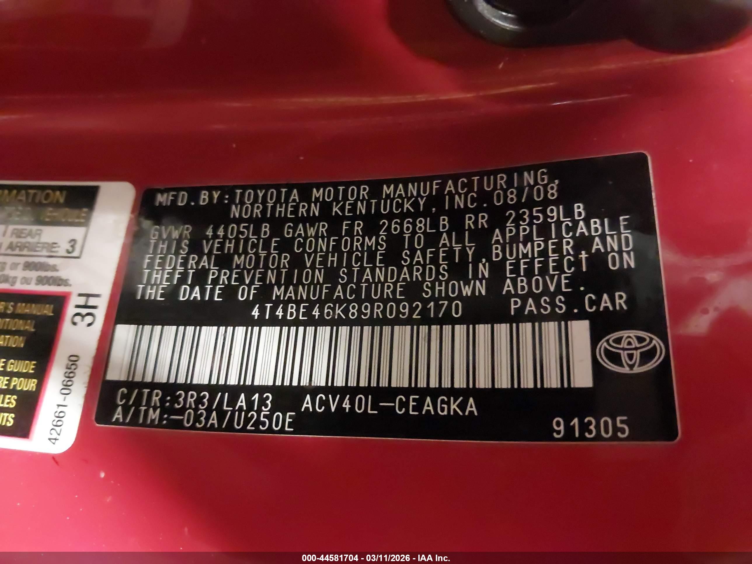 TOYOTA CAMRY image 9