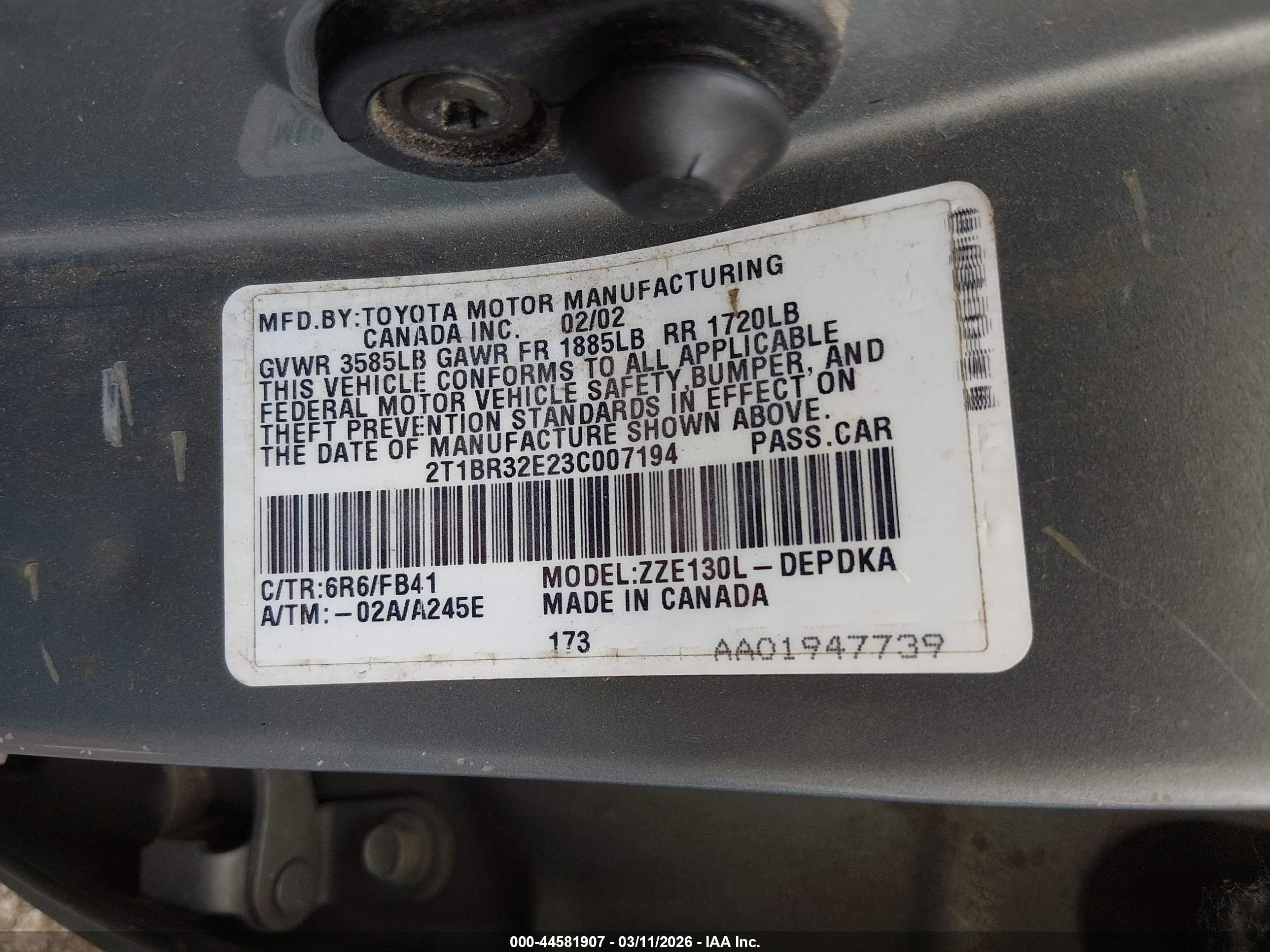 TOYOTA COROLLA image 9