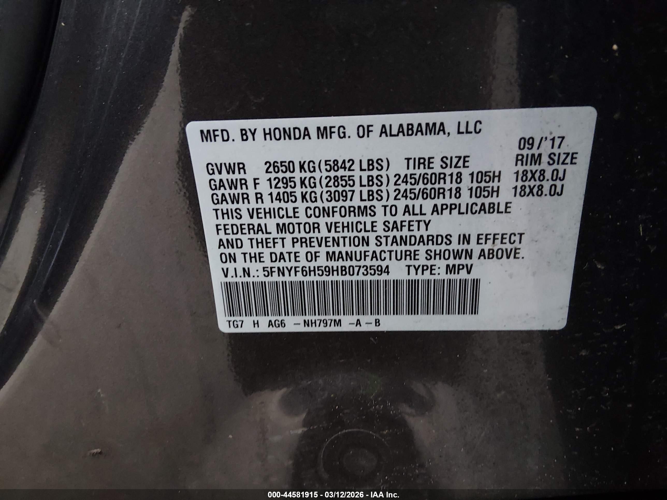 HONDA PILOT image 9