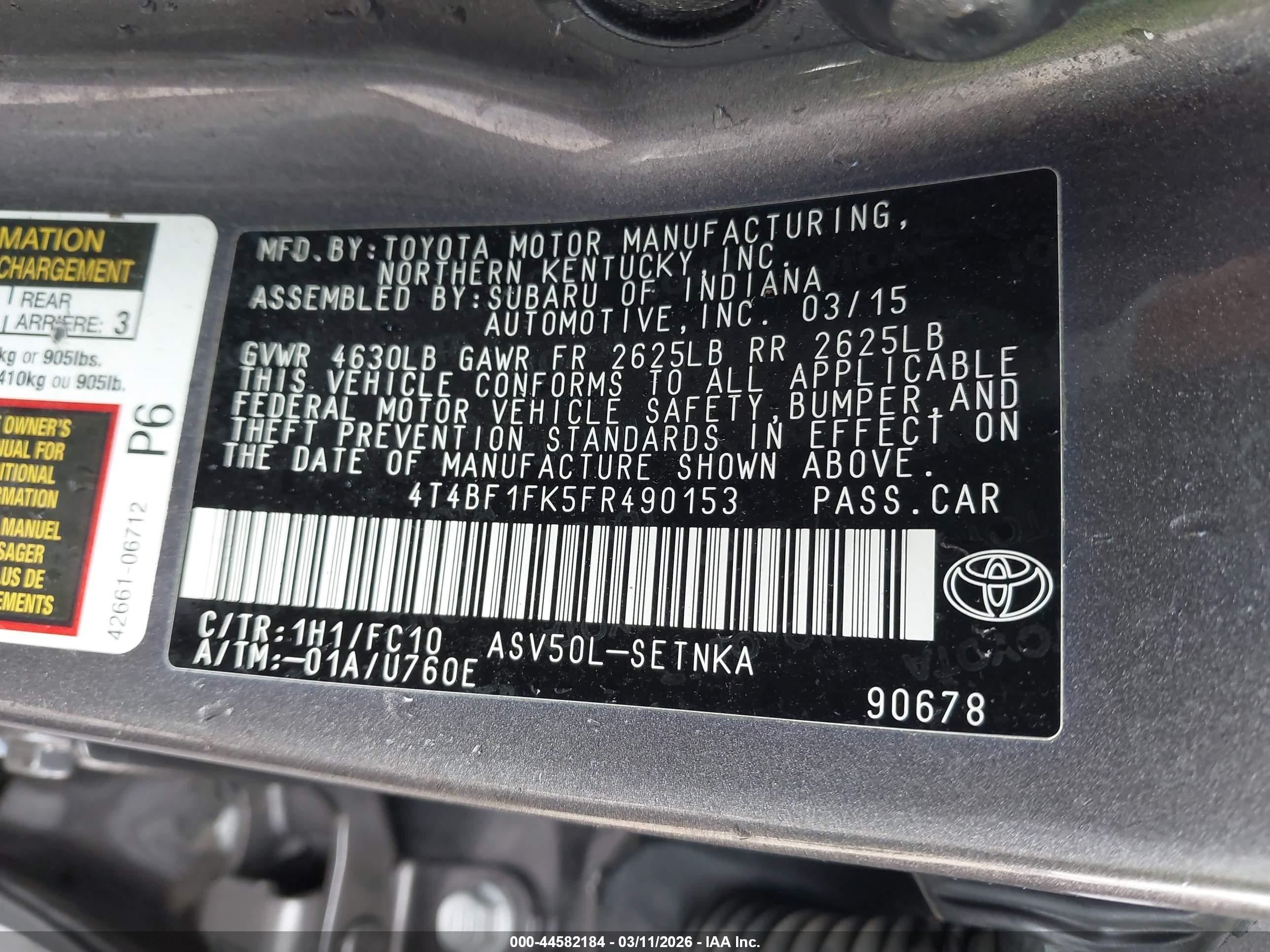 TOYOTA CAMRY image 9