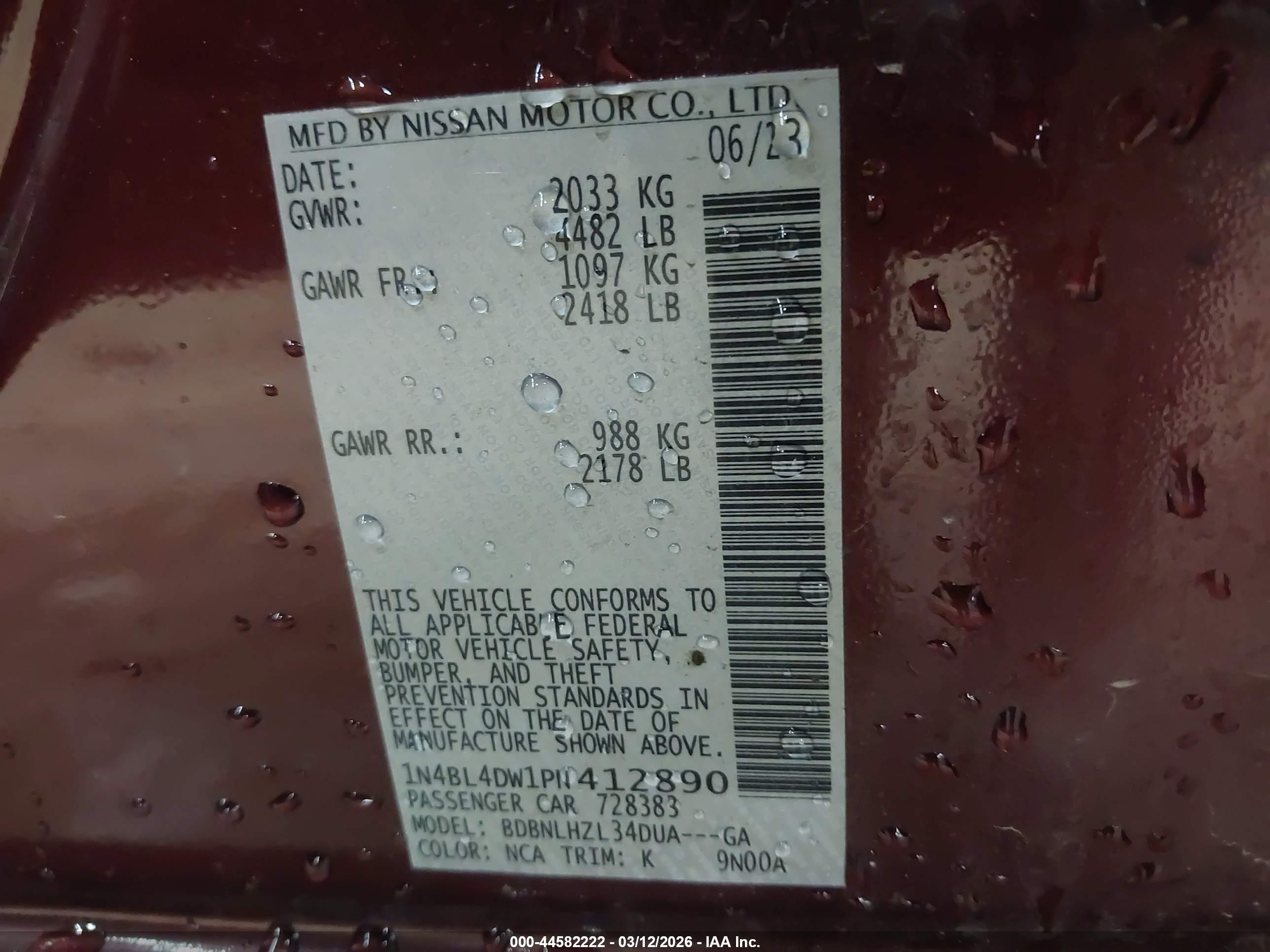 NISSAN ALTIMA image 9