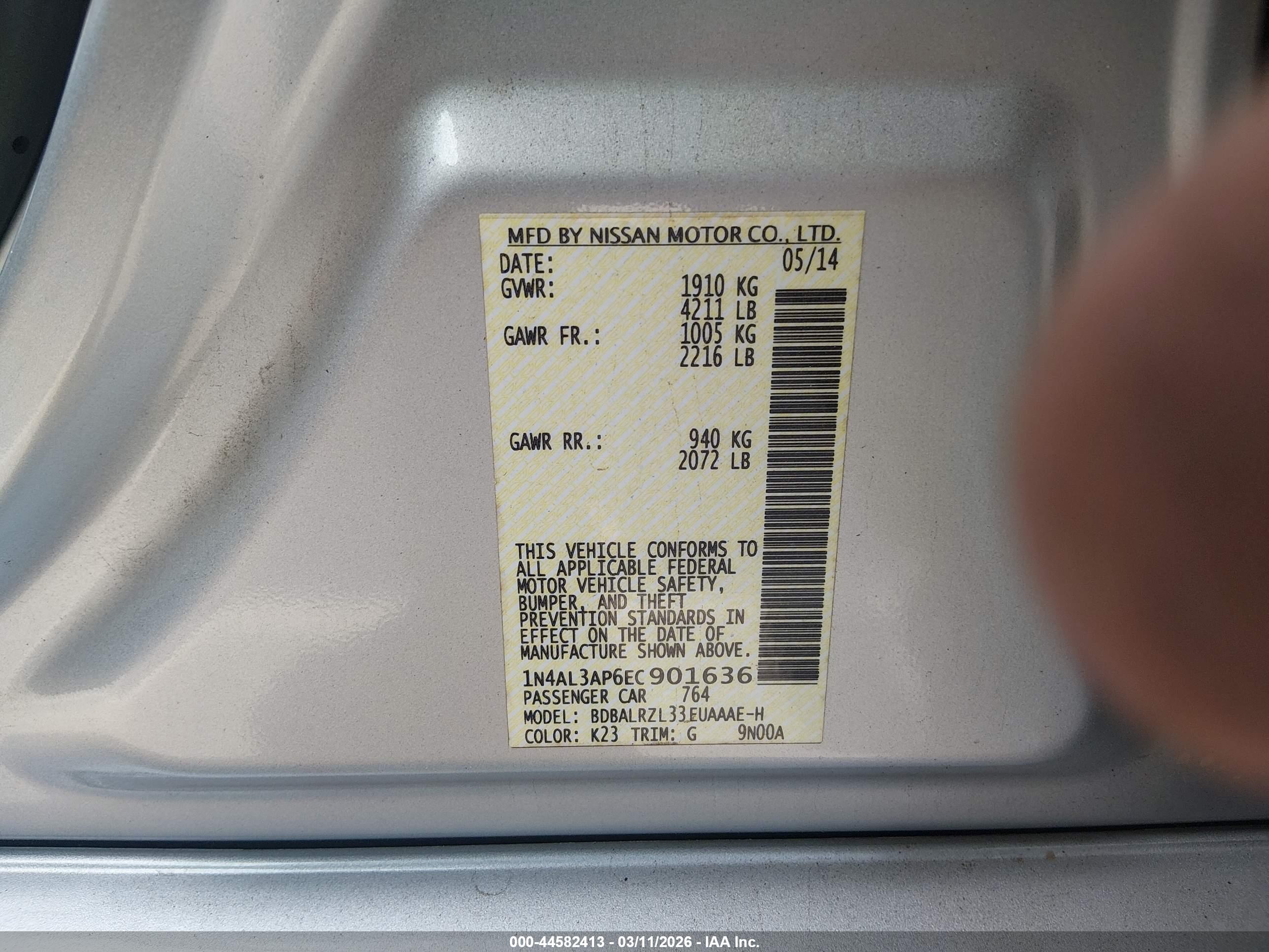 NISSAN ALTIMA image 9