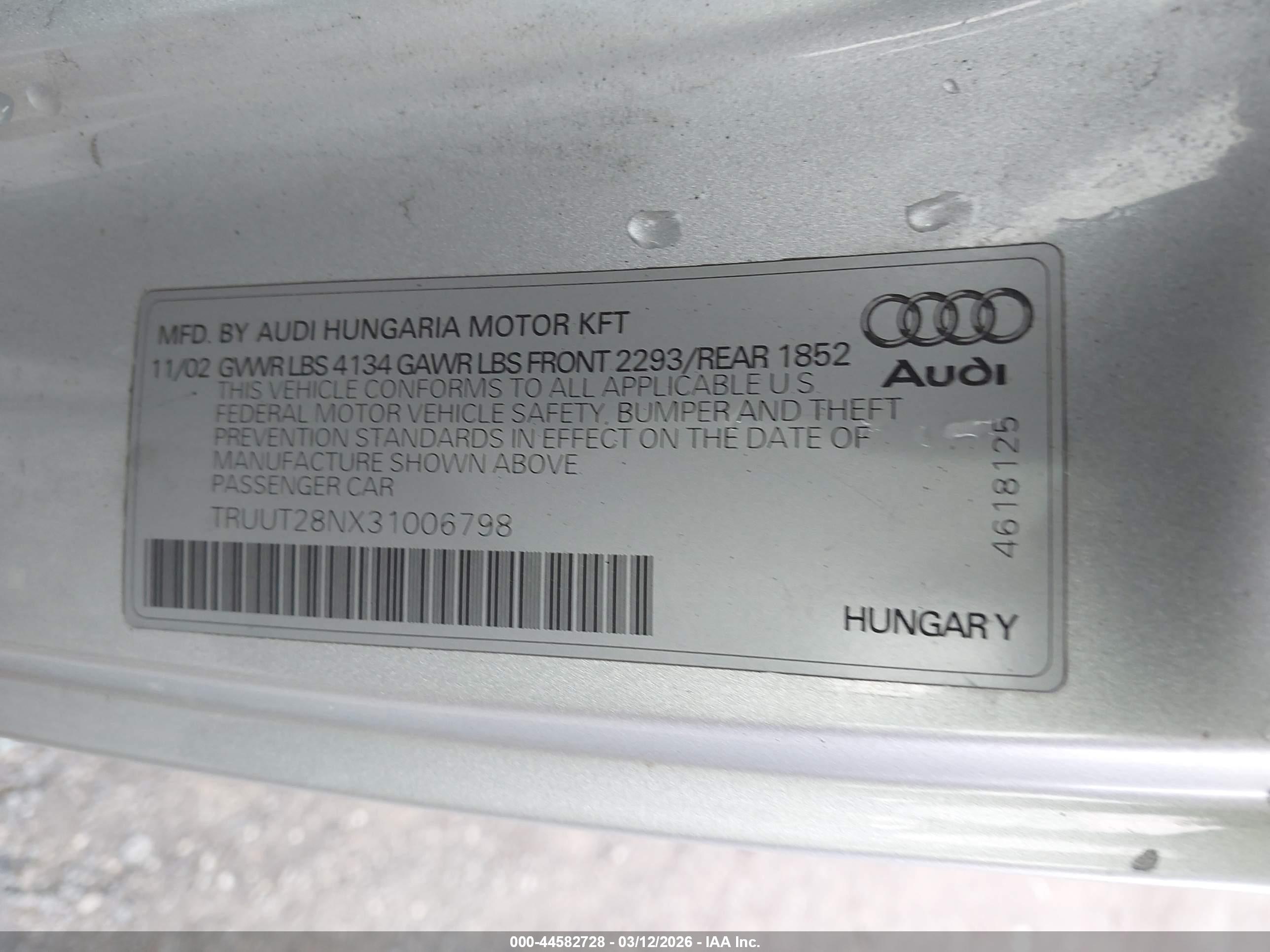 AUDI TT image 9