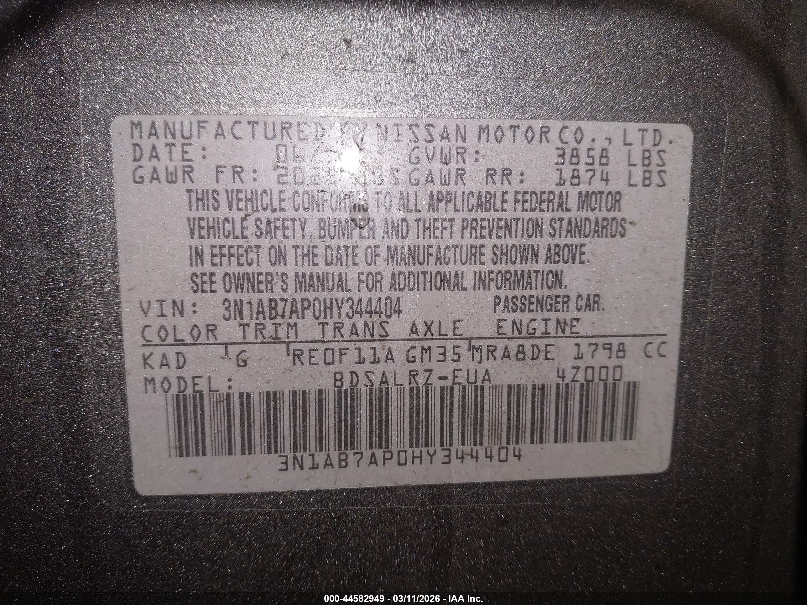 NISSAN SENTRA image 9