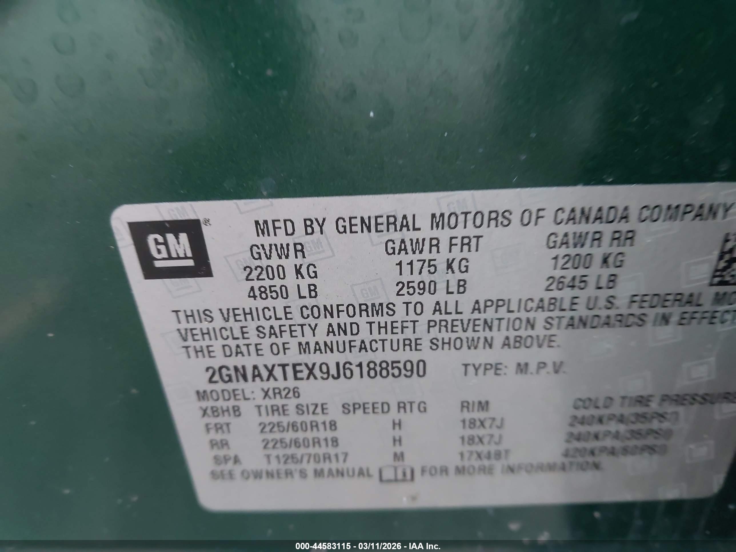 CHEVROLET EQUINOX image 9