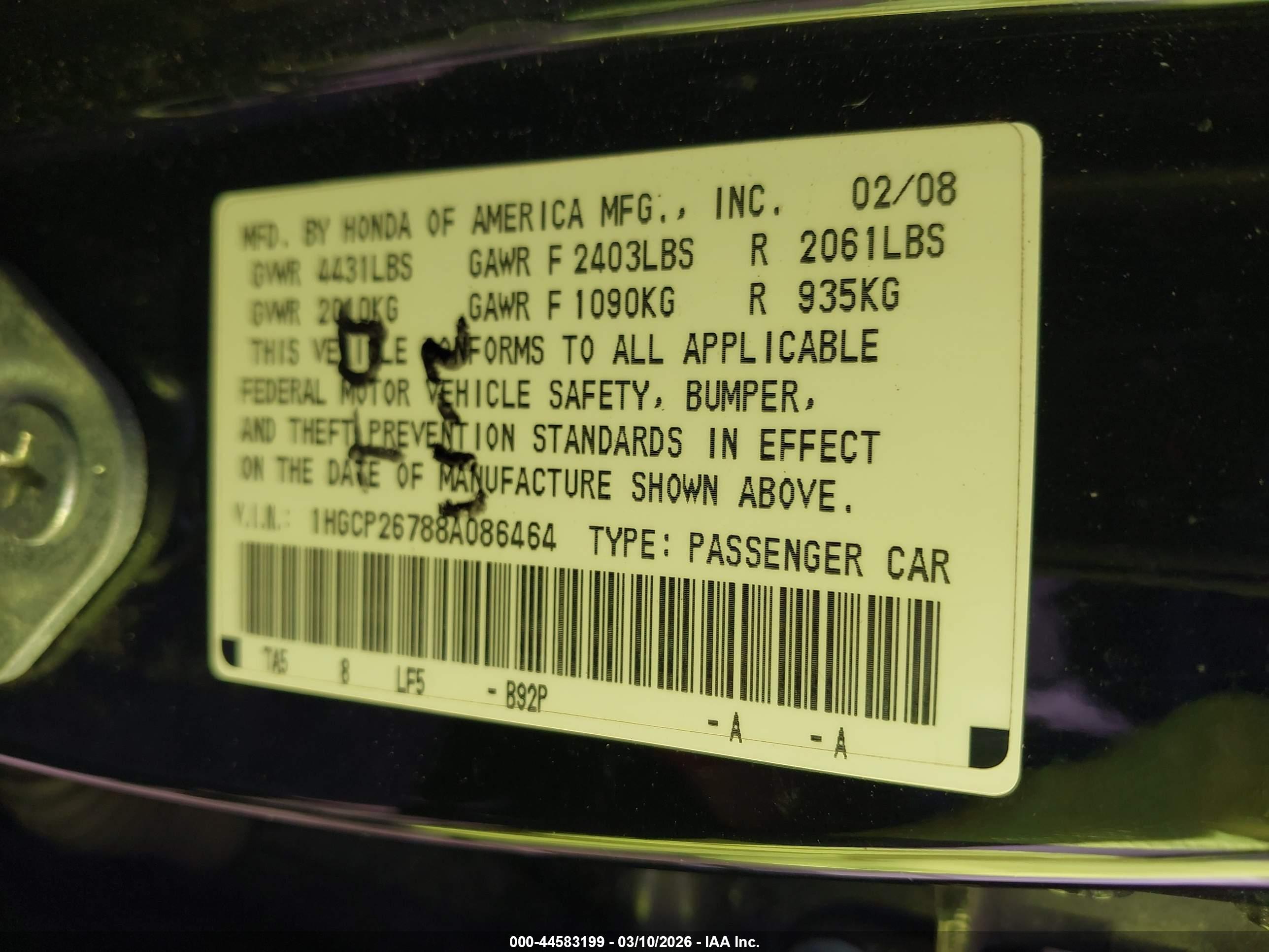 HONDA ACCORD image 9