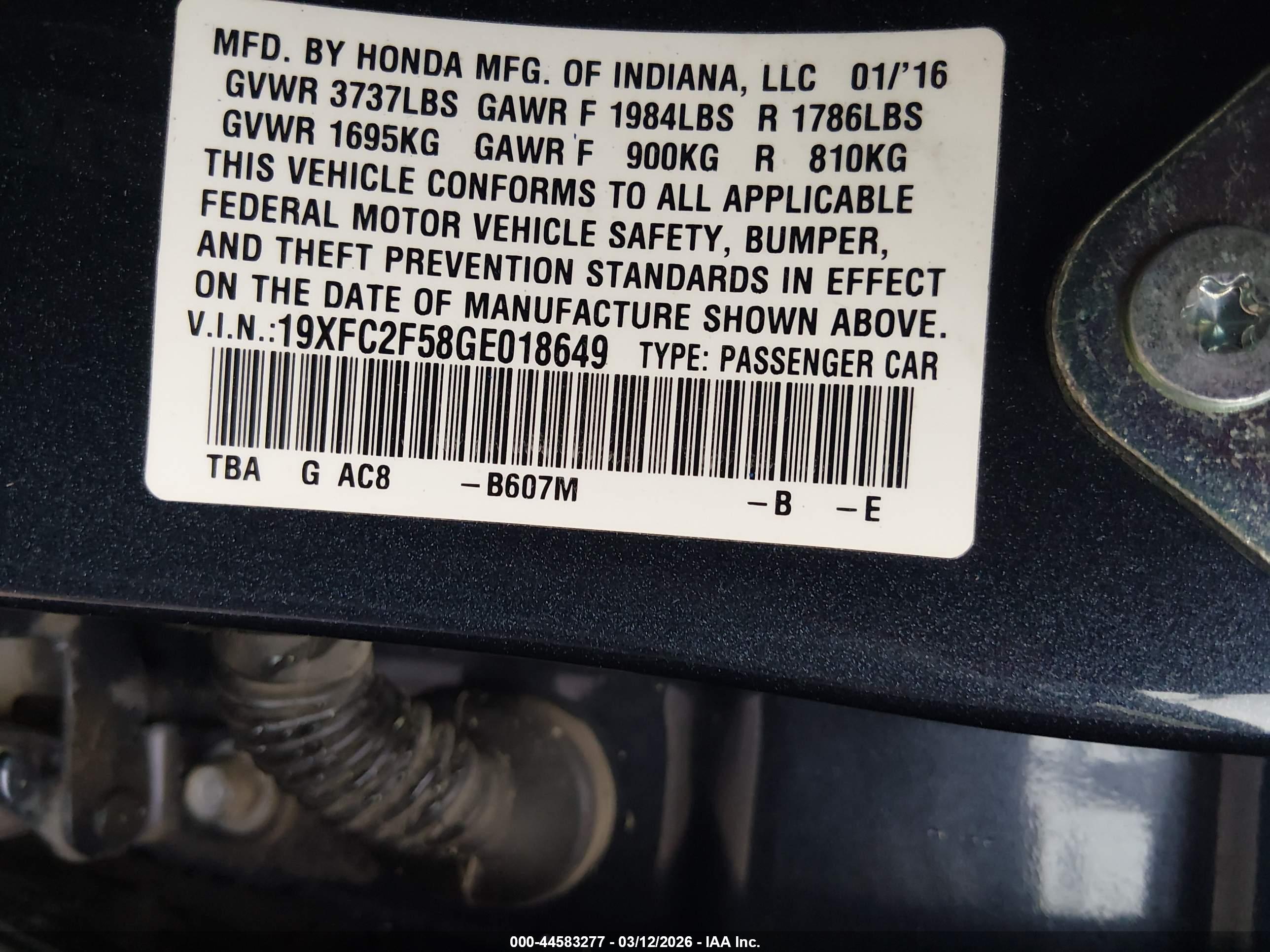 HONDA CIVIC image 9