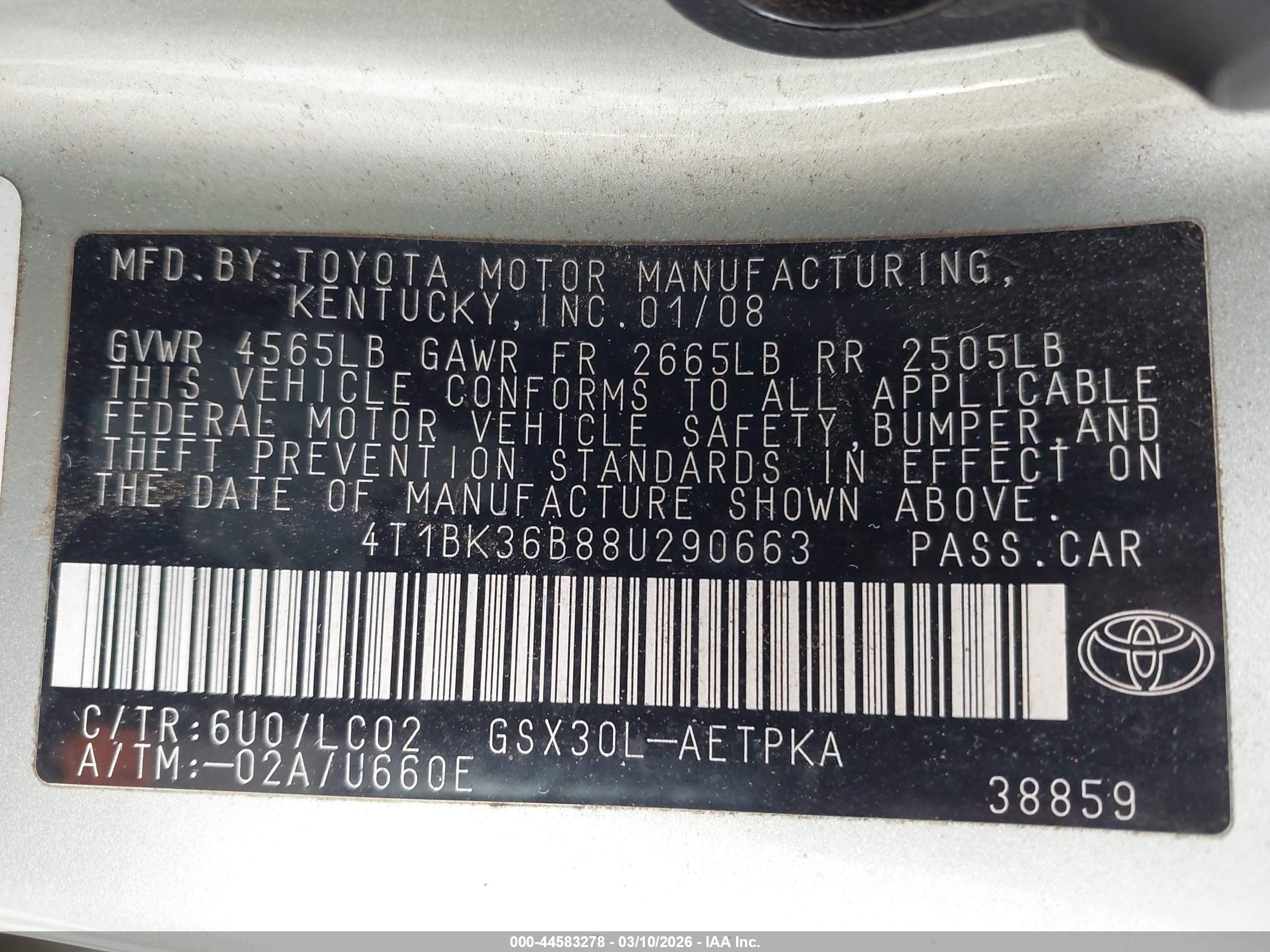 TOYOTA AVALON image 9
