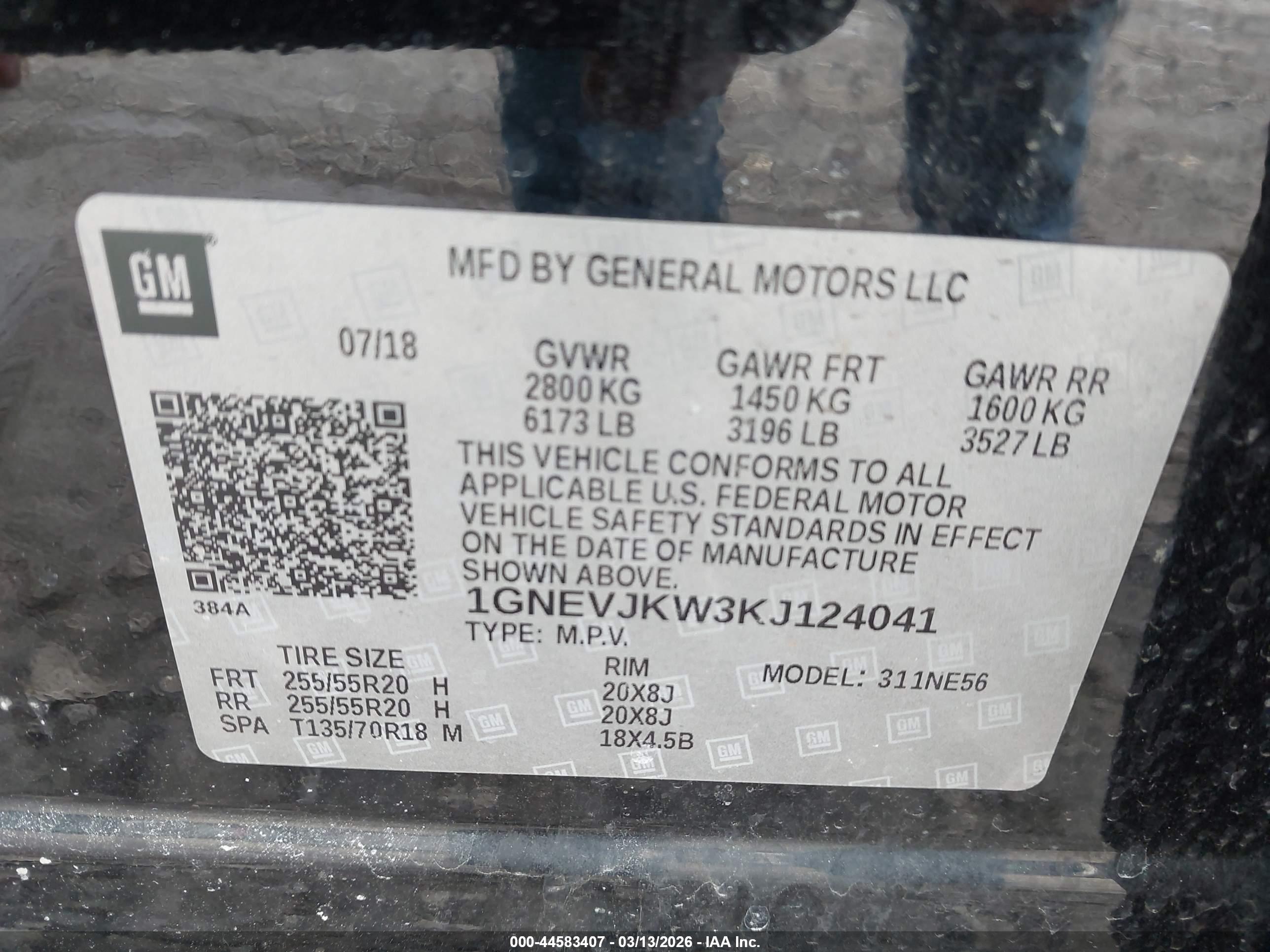 CHEVROLET TRAVERSE image 9