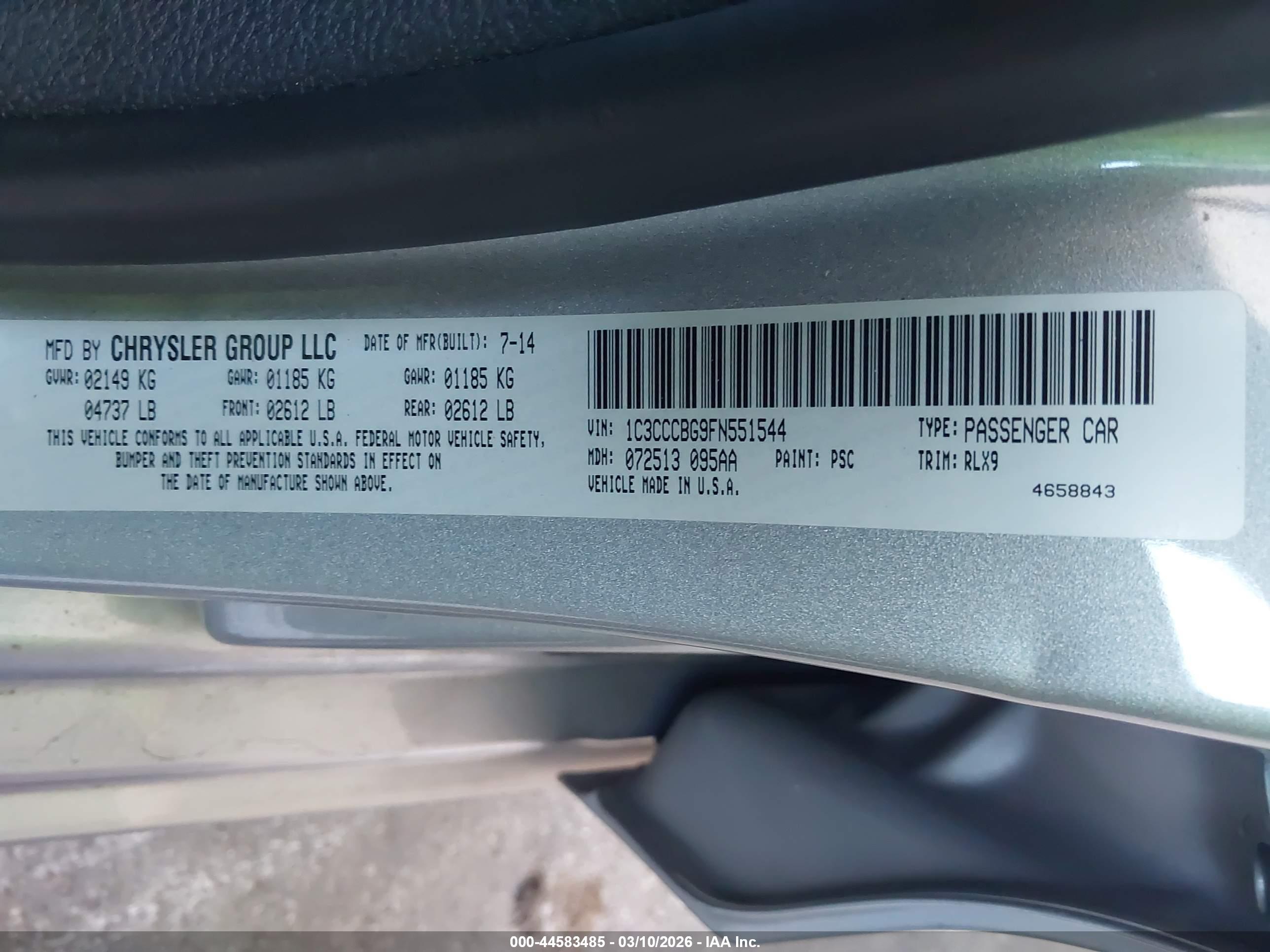 CHRYSLER 200 image 9