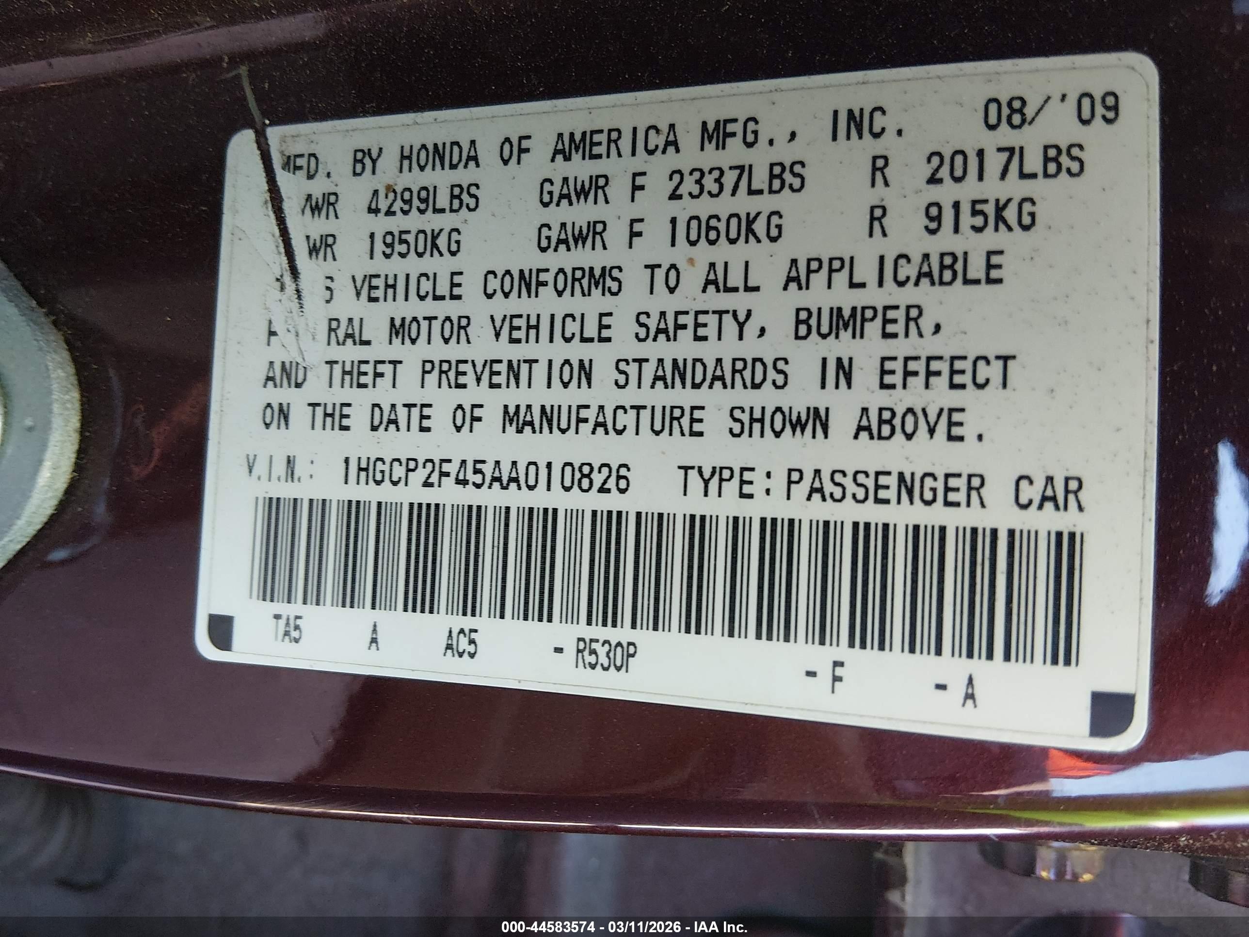 HONDA ACCORD image 9