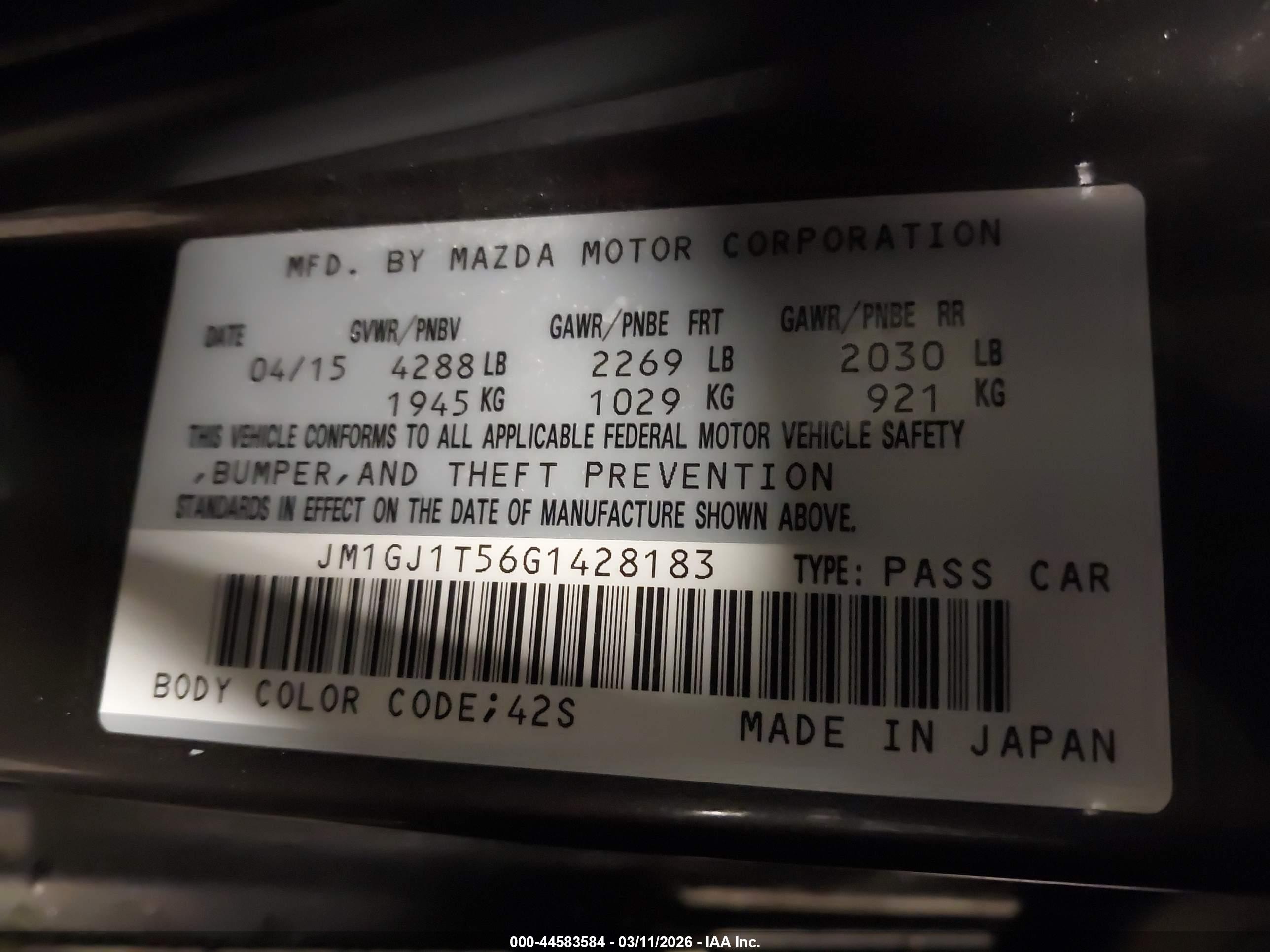 MAZDA MAZDA6 image 9