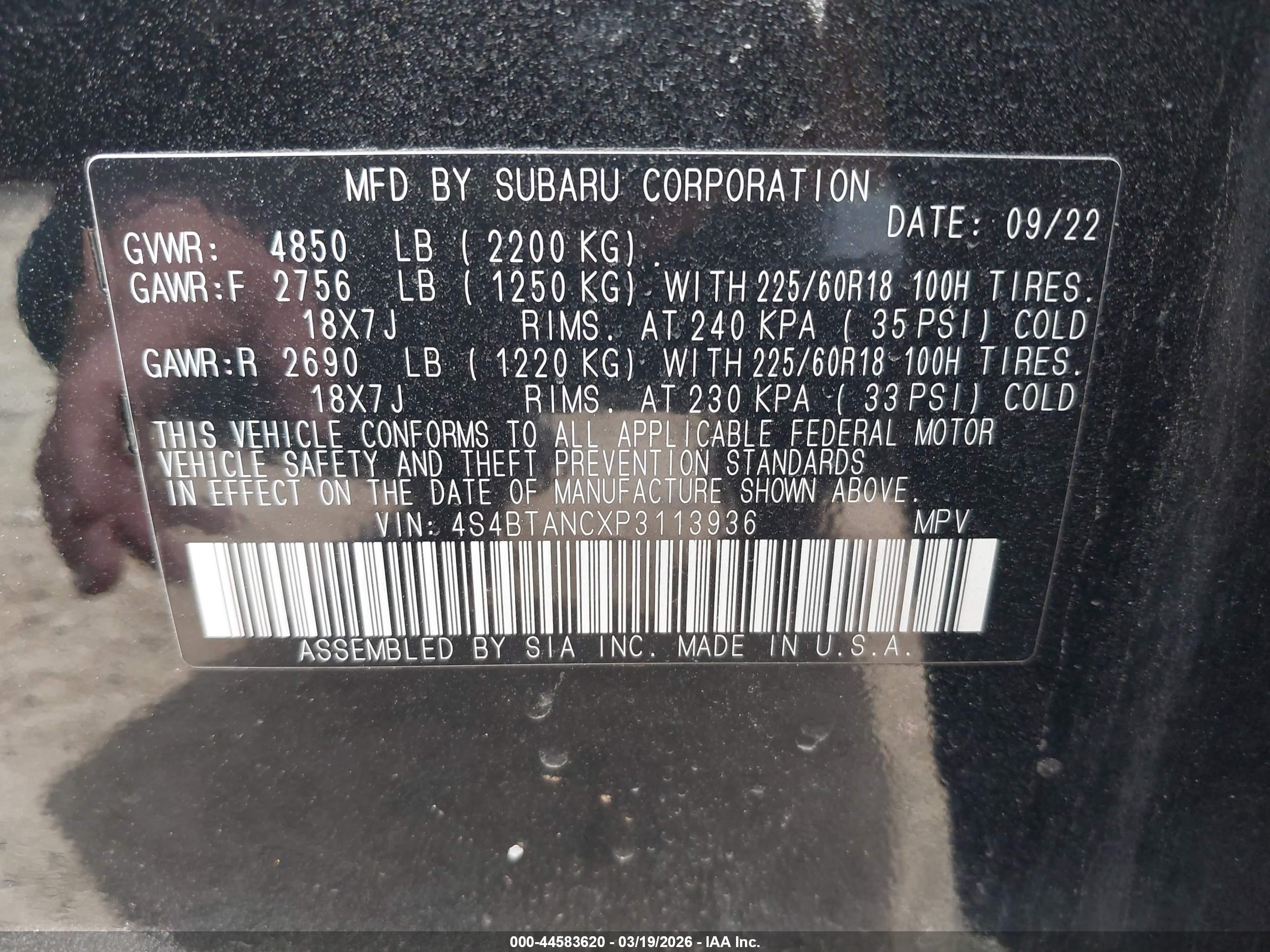 SUBARU OUTBACK image 9