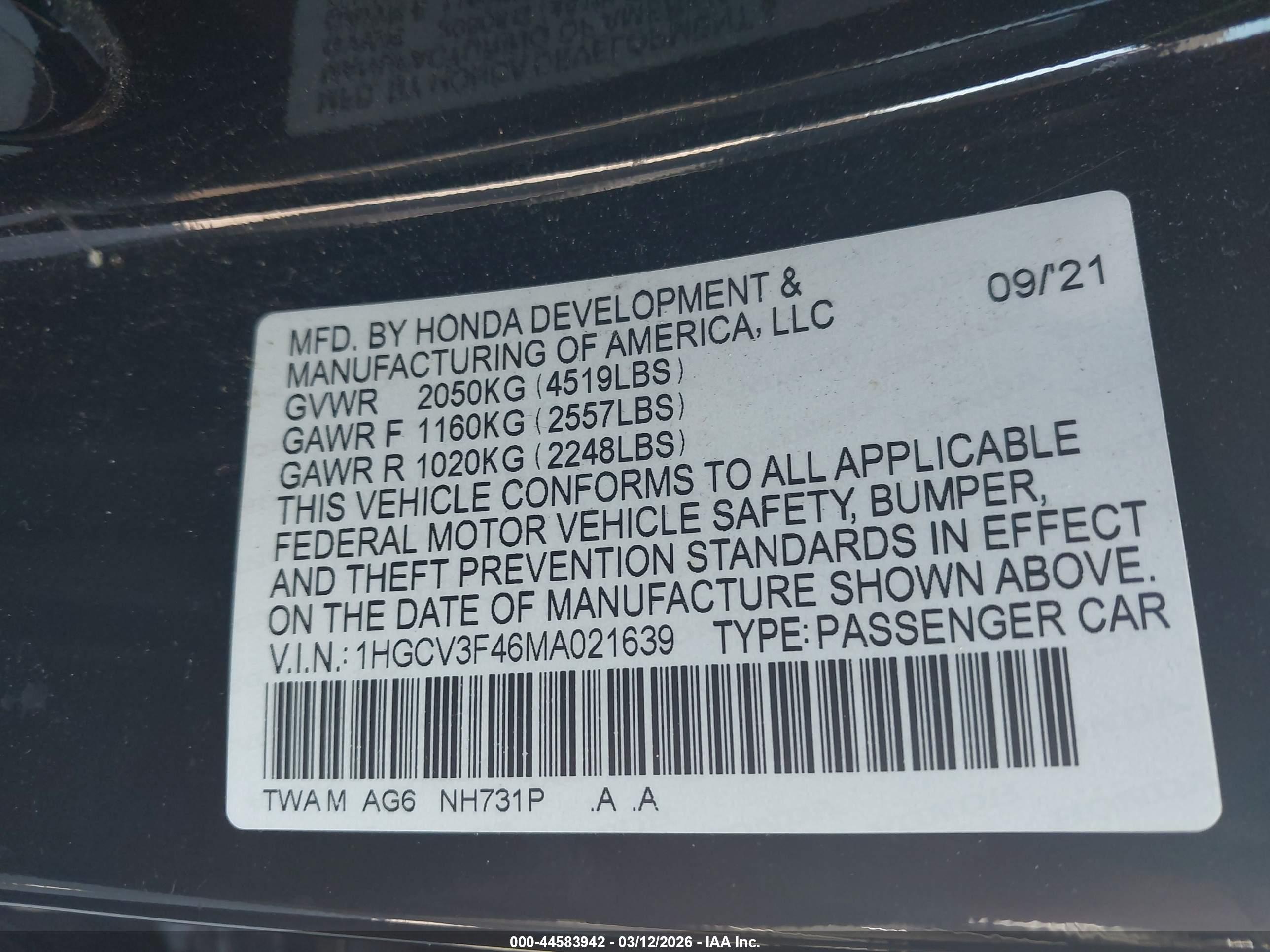 HONDA ACCORD image 9