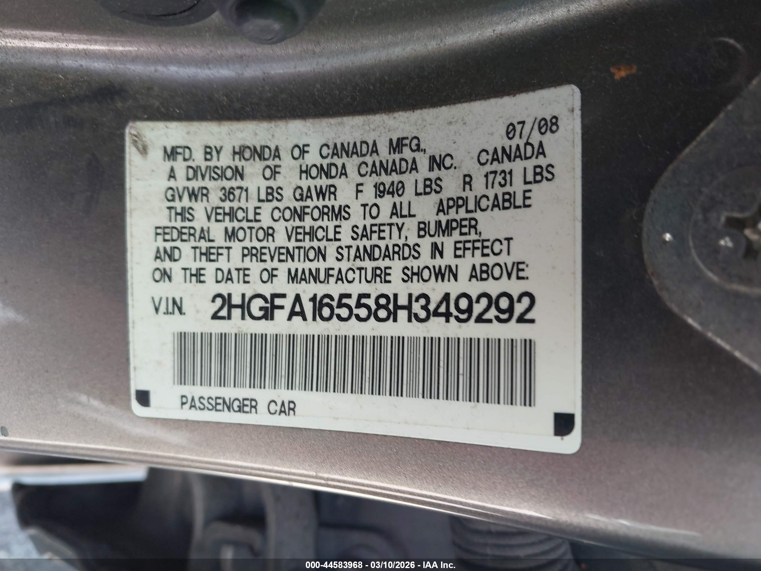 HONDA CIVIC image 9