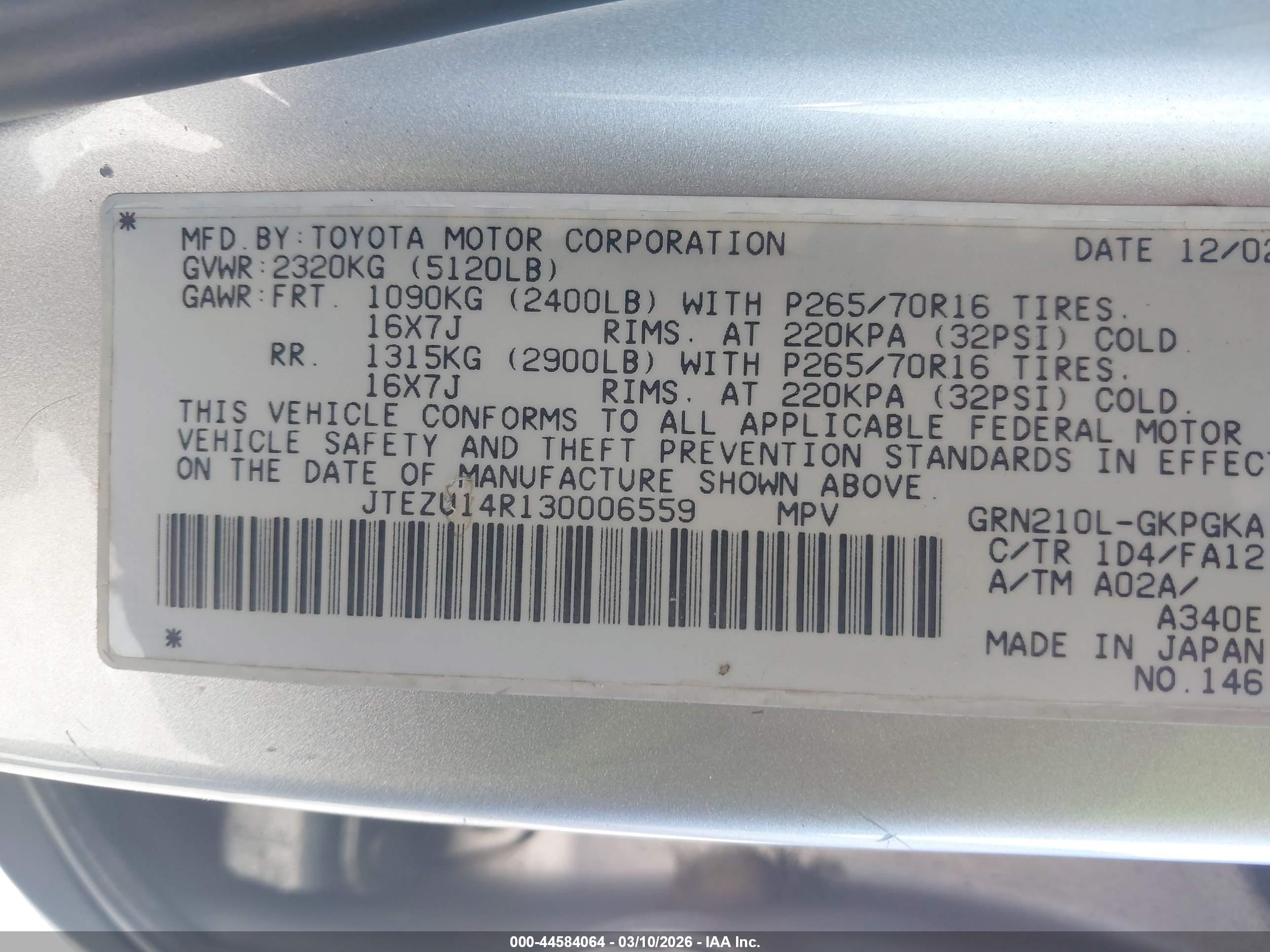 TOYOTA 4RUNNER image 9