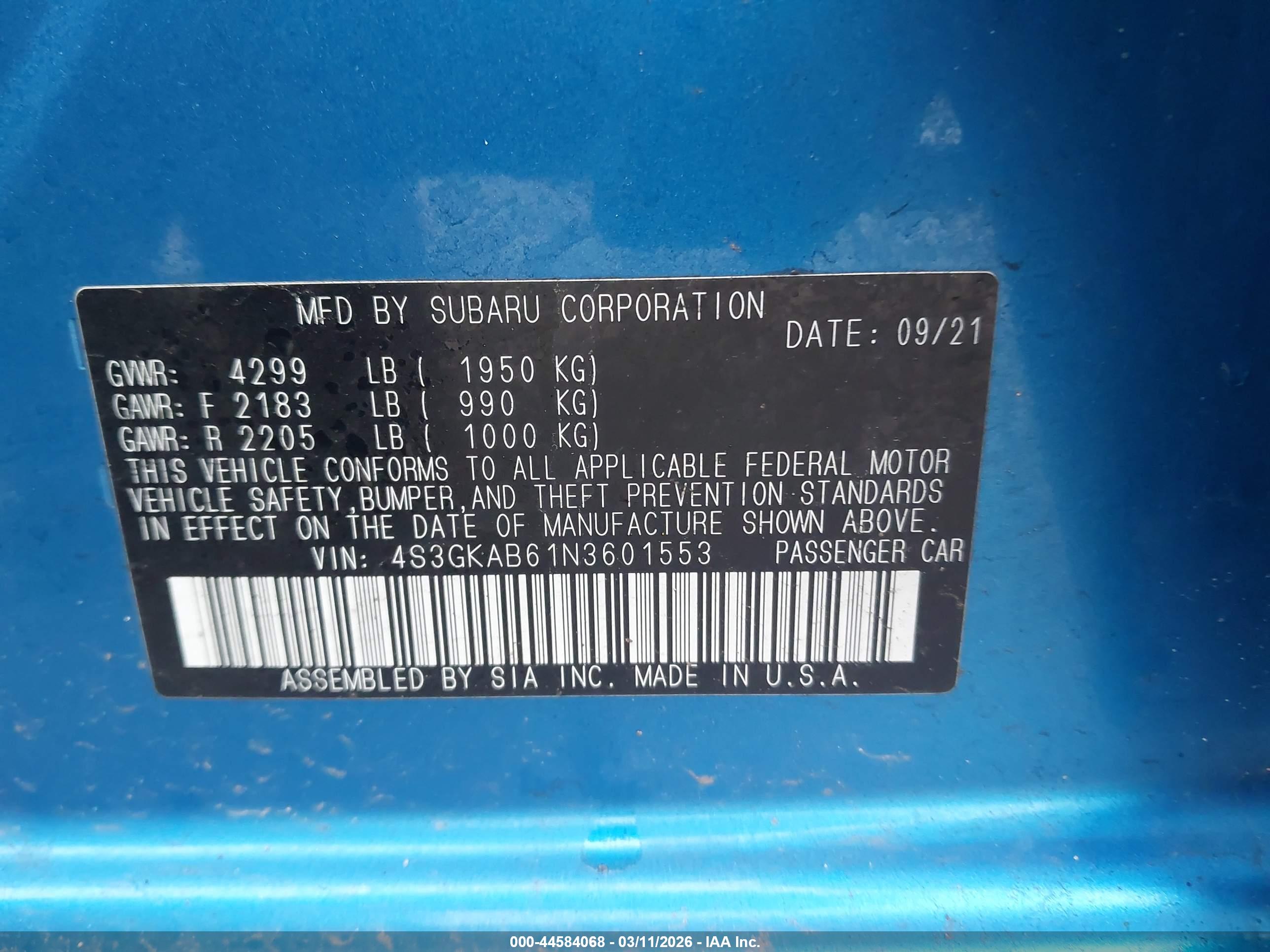 SUBARU IMPREZA image 9
