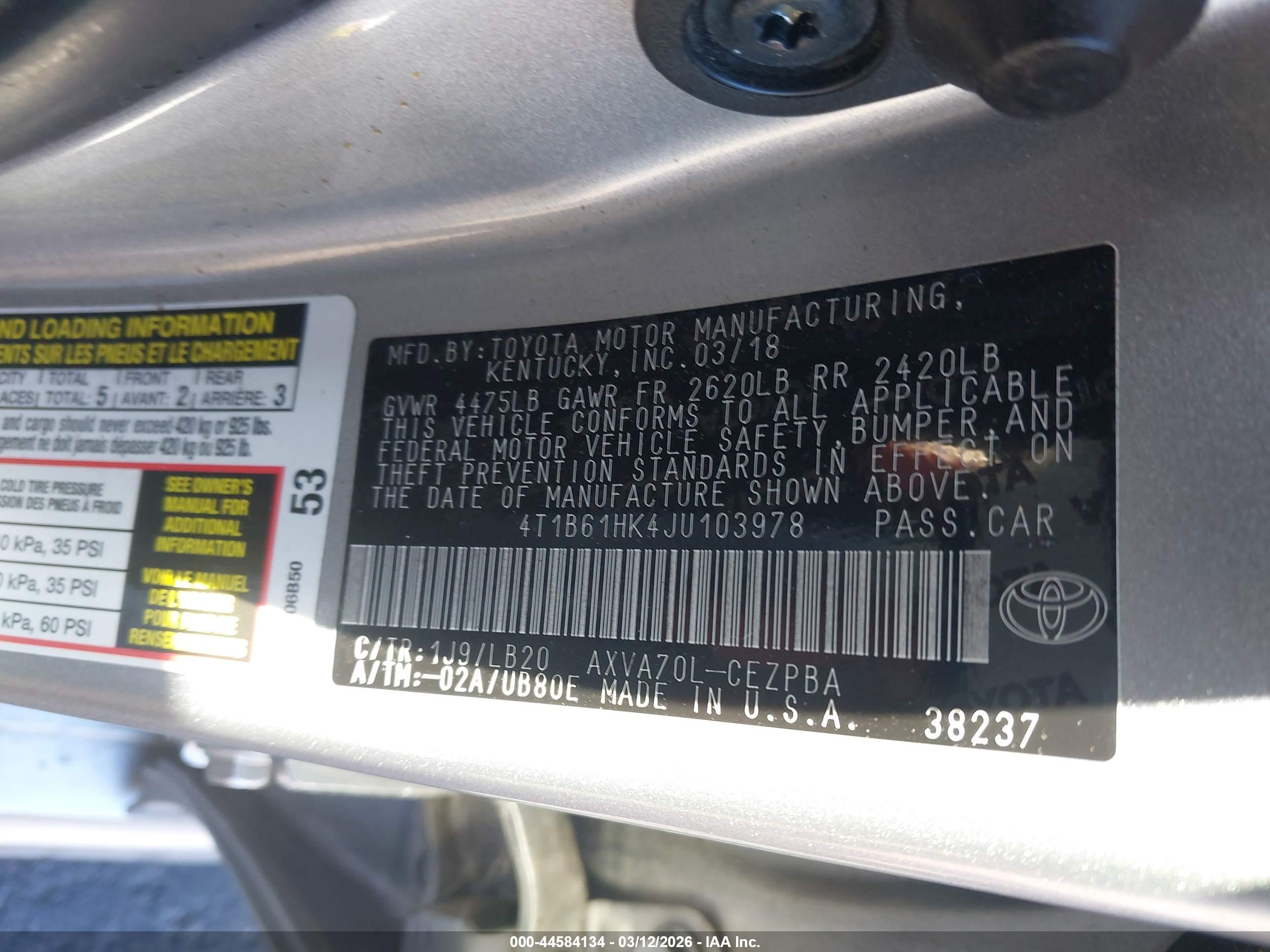 TOYOTA CAMRY image 9